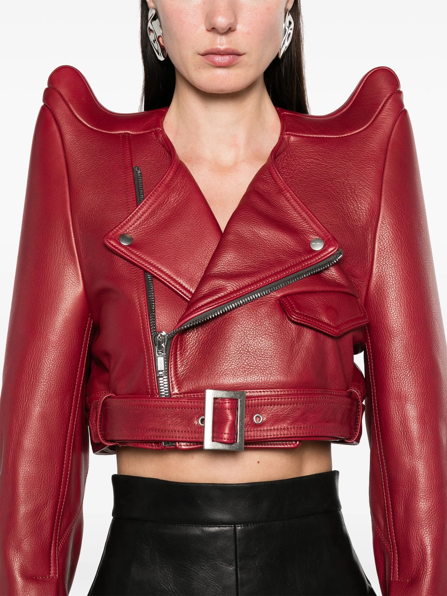 Tec cropped biker jacket