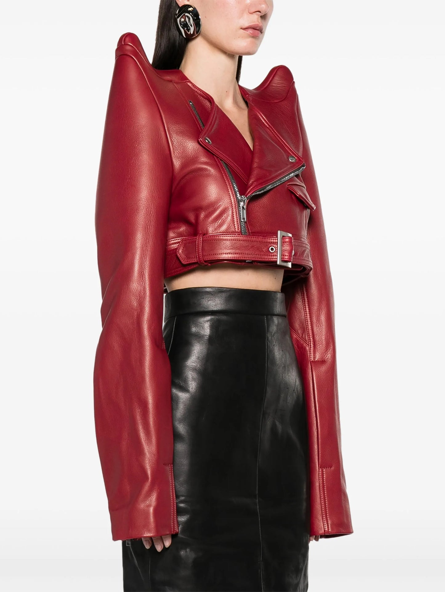 Tec cropped biker jacket
