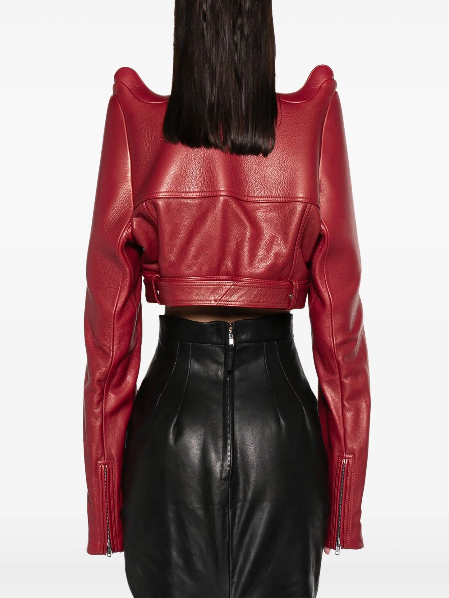 Tec cropped biker jacket