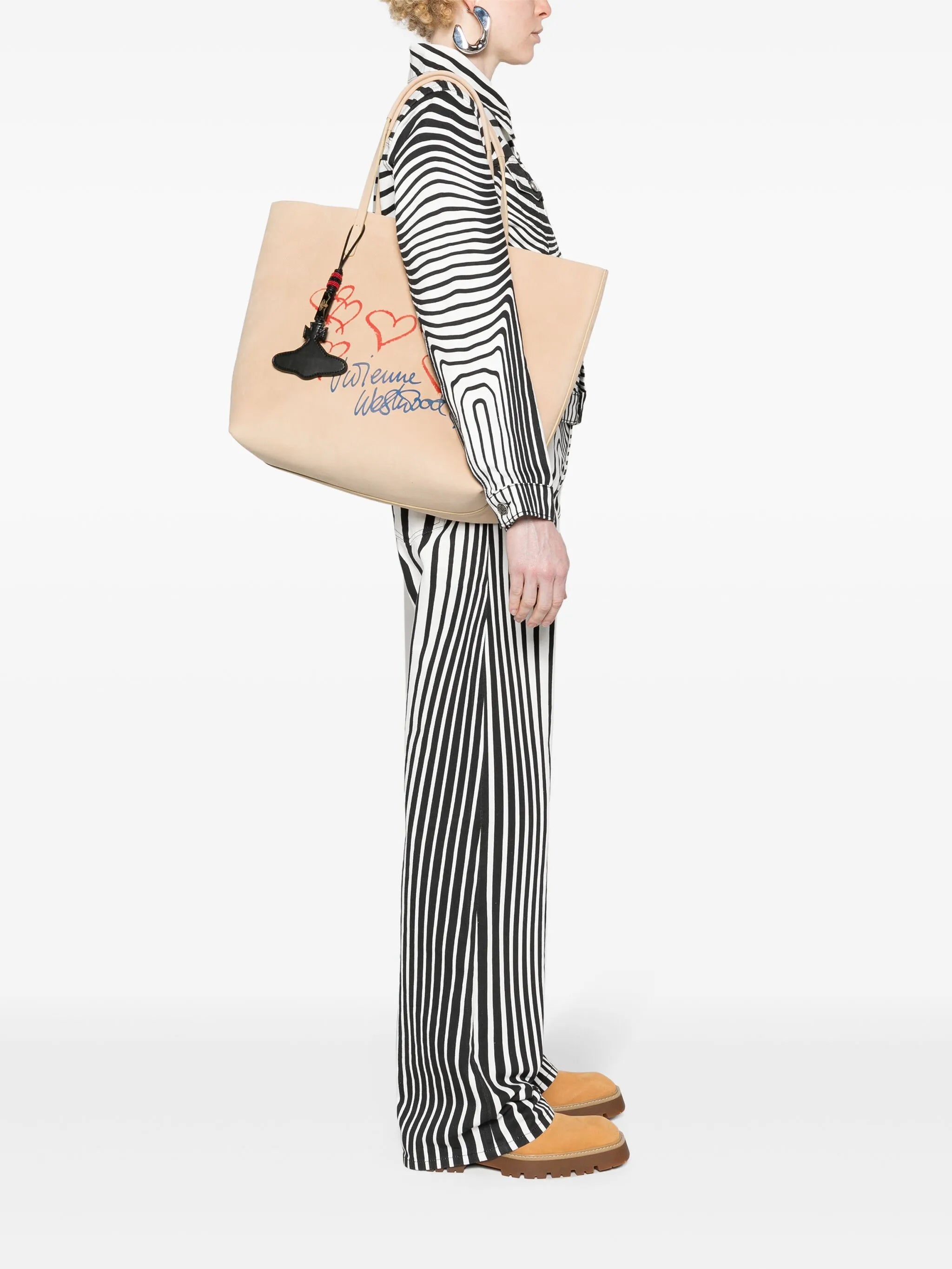 Studio logo-print leather tote bag