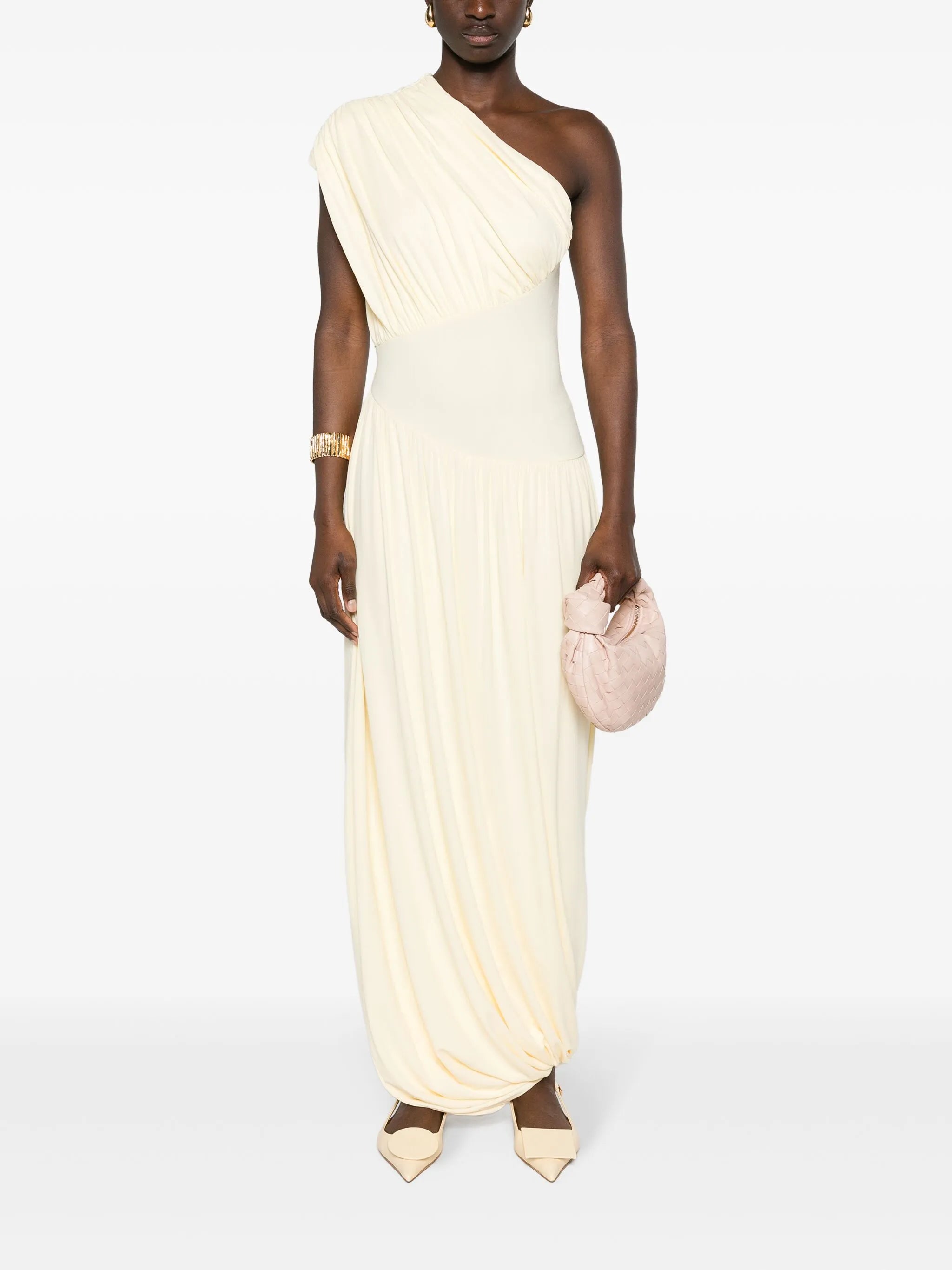Ugbad one-shoulder gown
