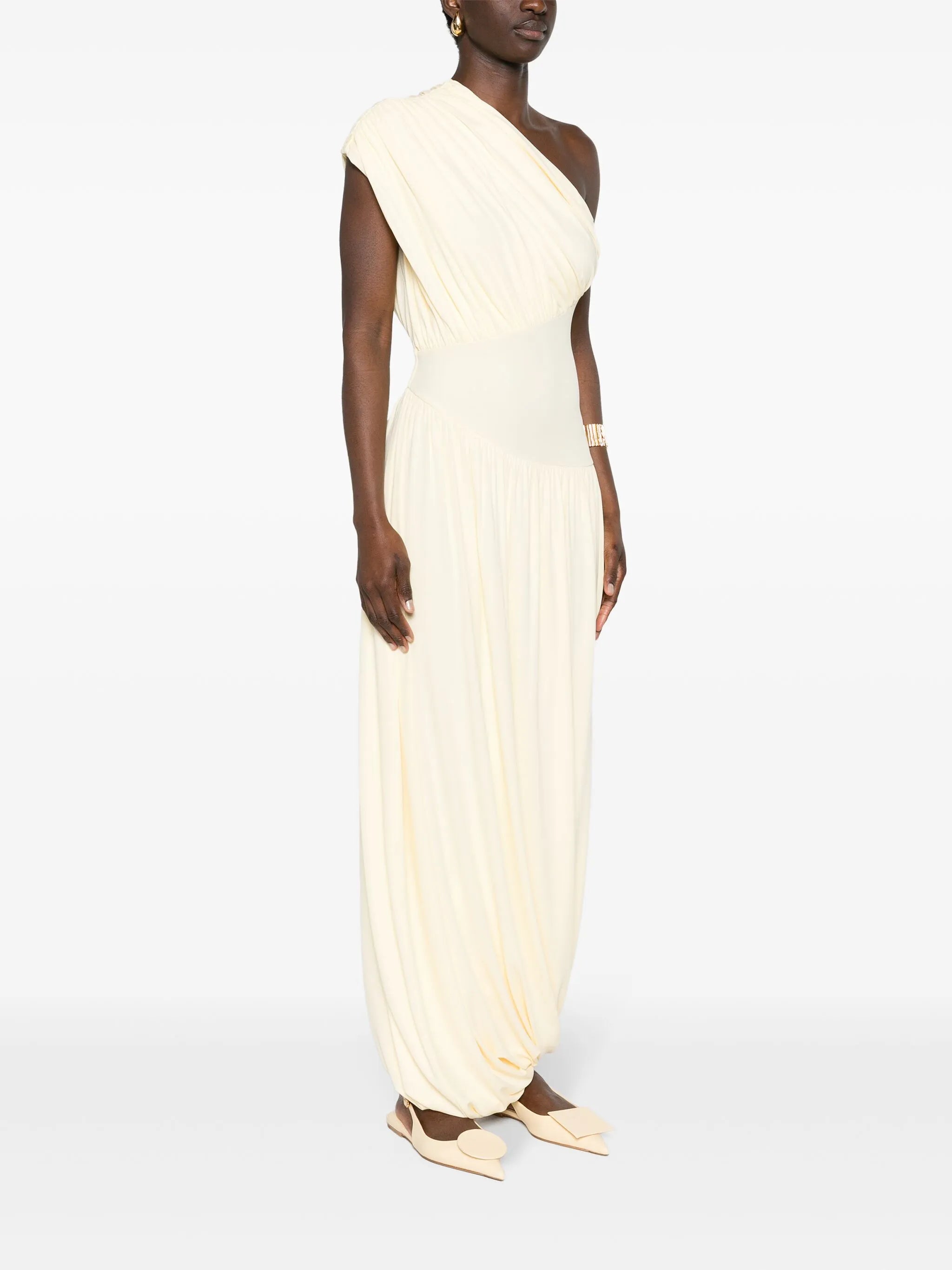 Ugbad one-shoulder gown
