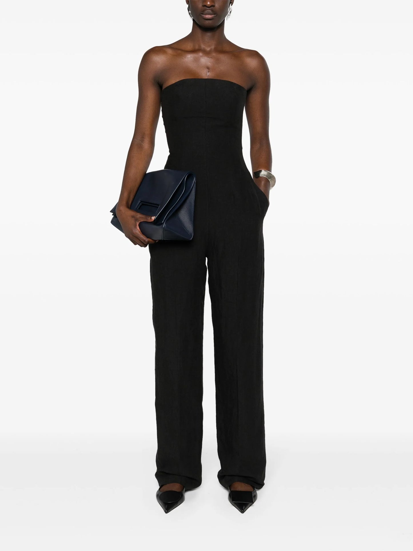 Ita strapless linen jumpsuit