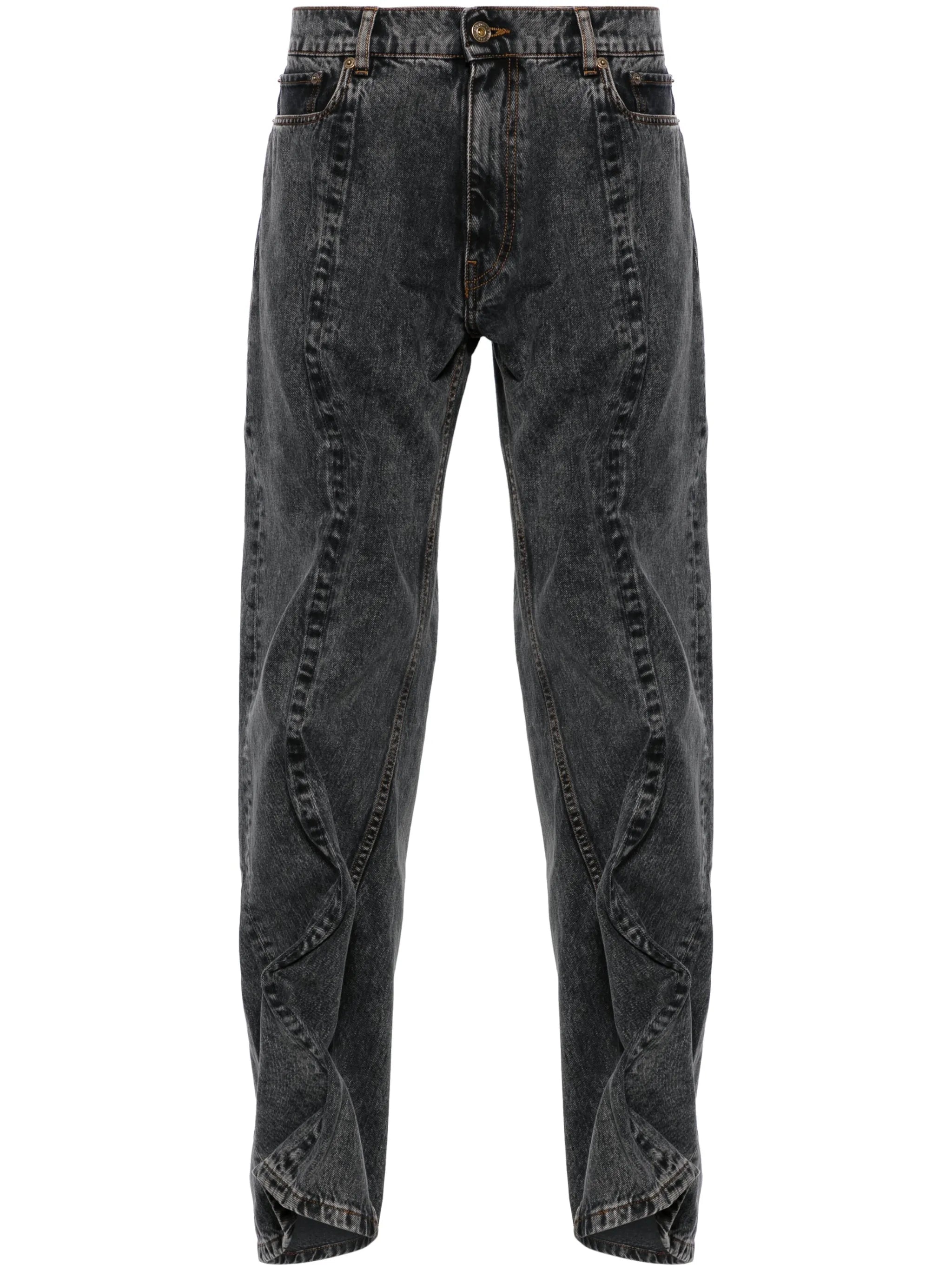 Evergreen Wire mid-rise straight jeans
