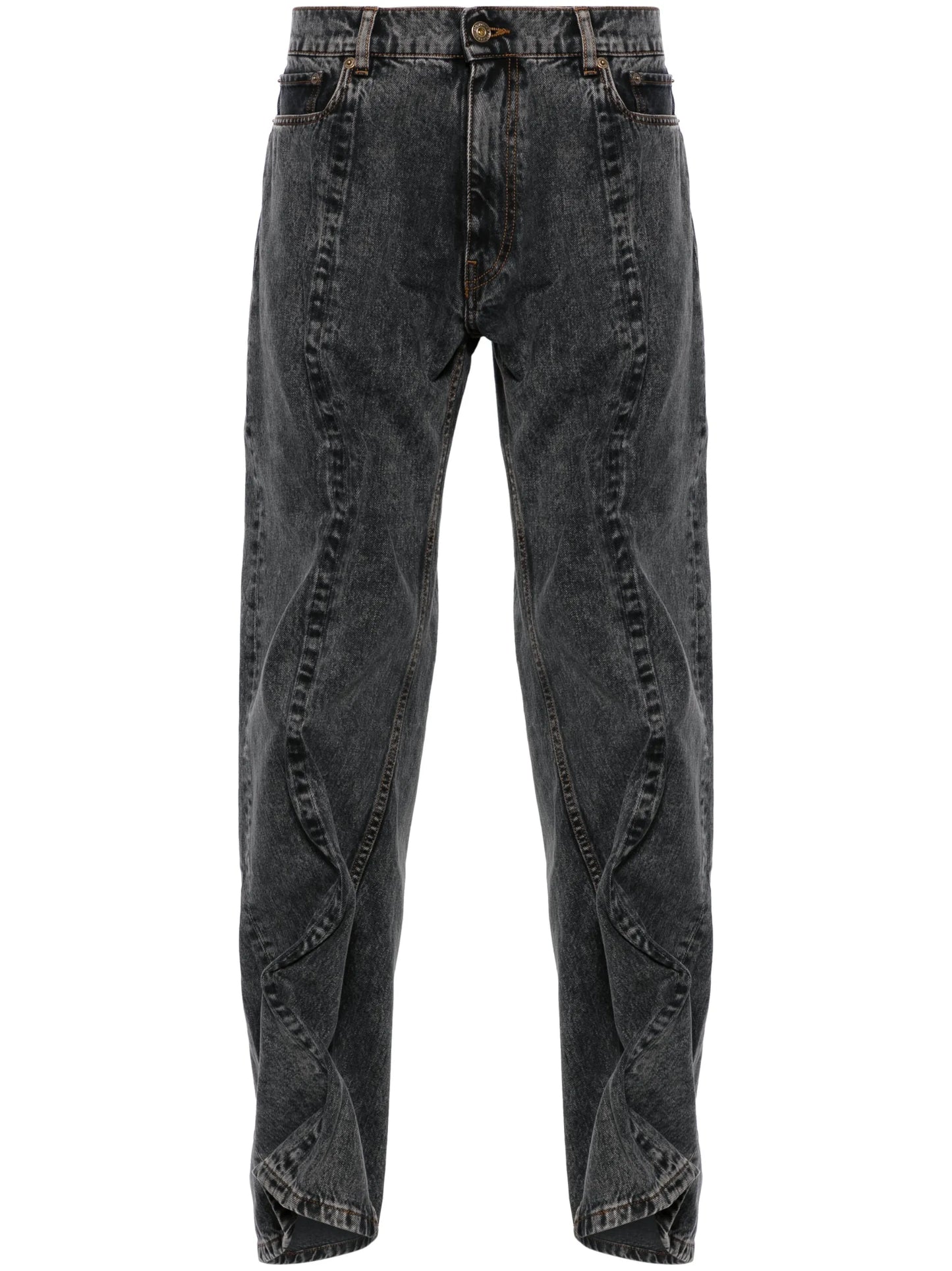 Evergreen Wire mid-rise straight jeans