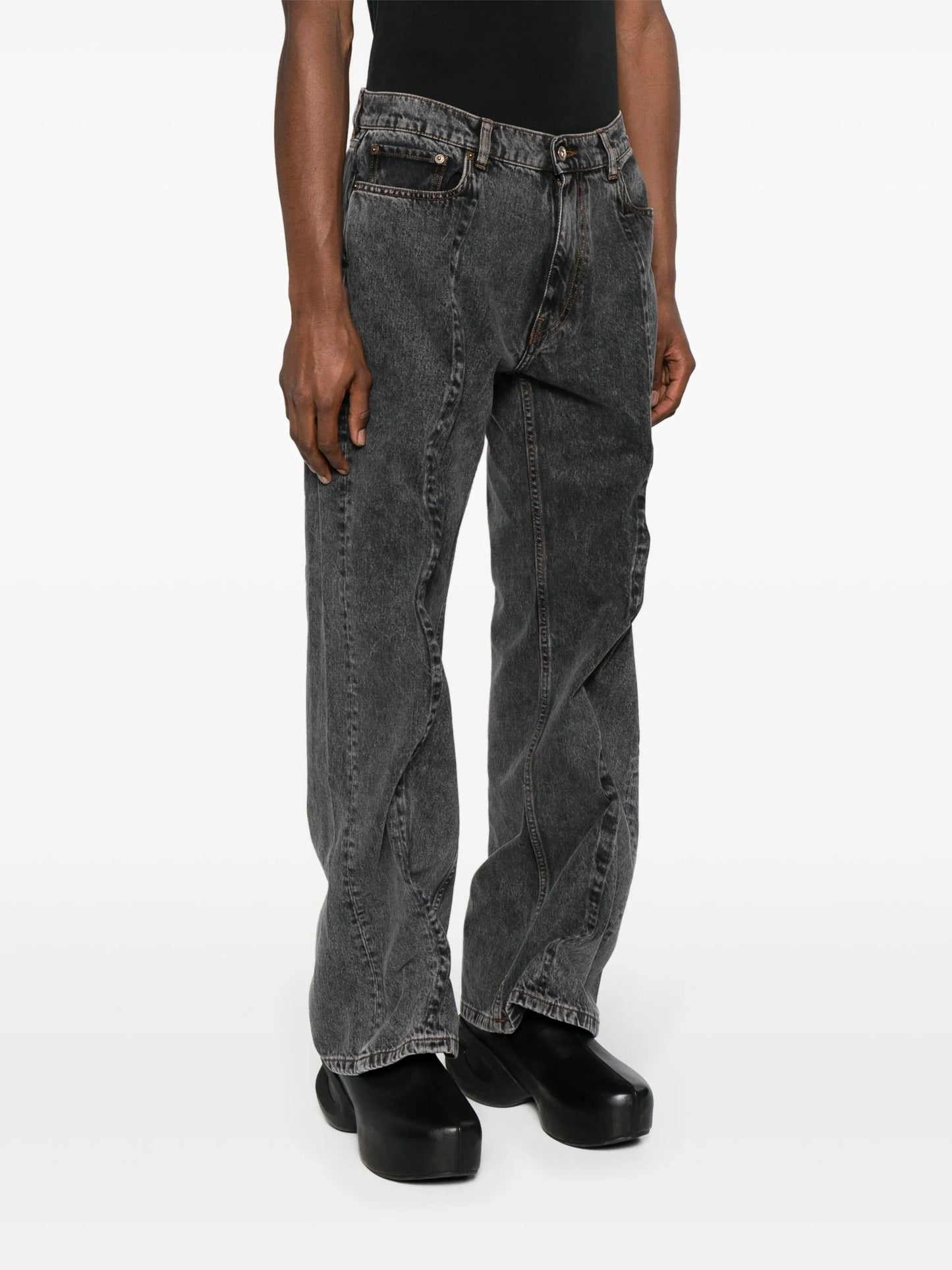 Evergreen Wire mid-rise straight jeans