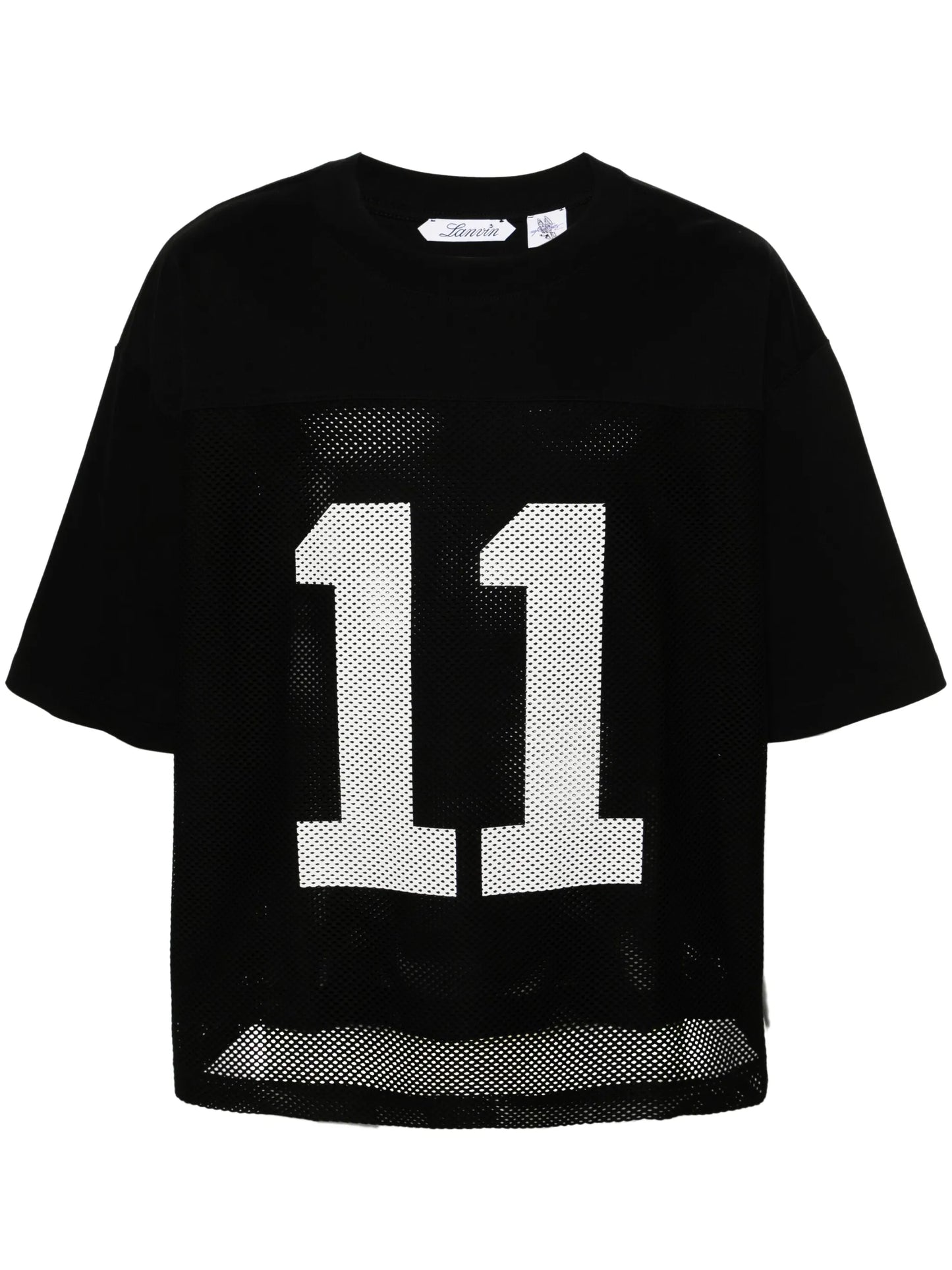 x Future number-print mesh-panel T-shirt