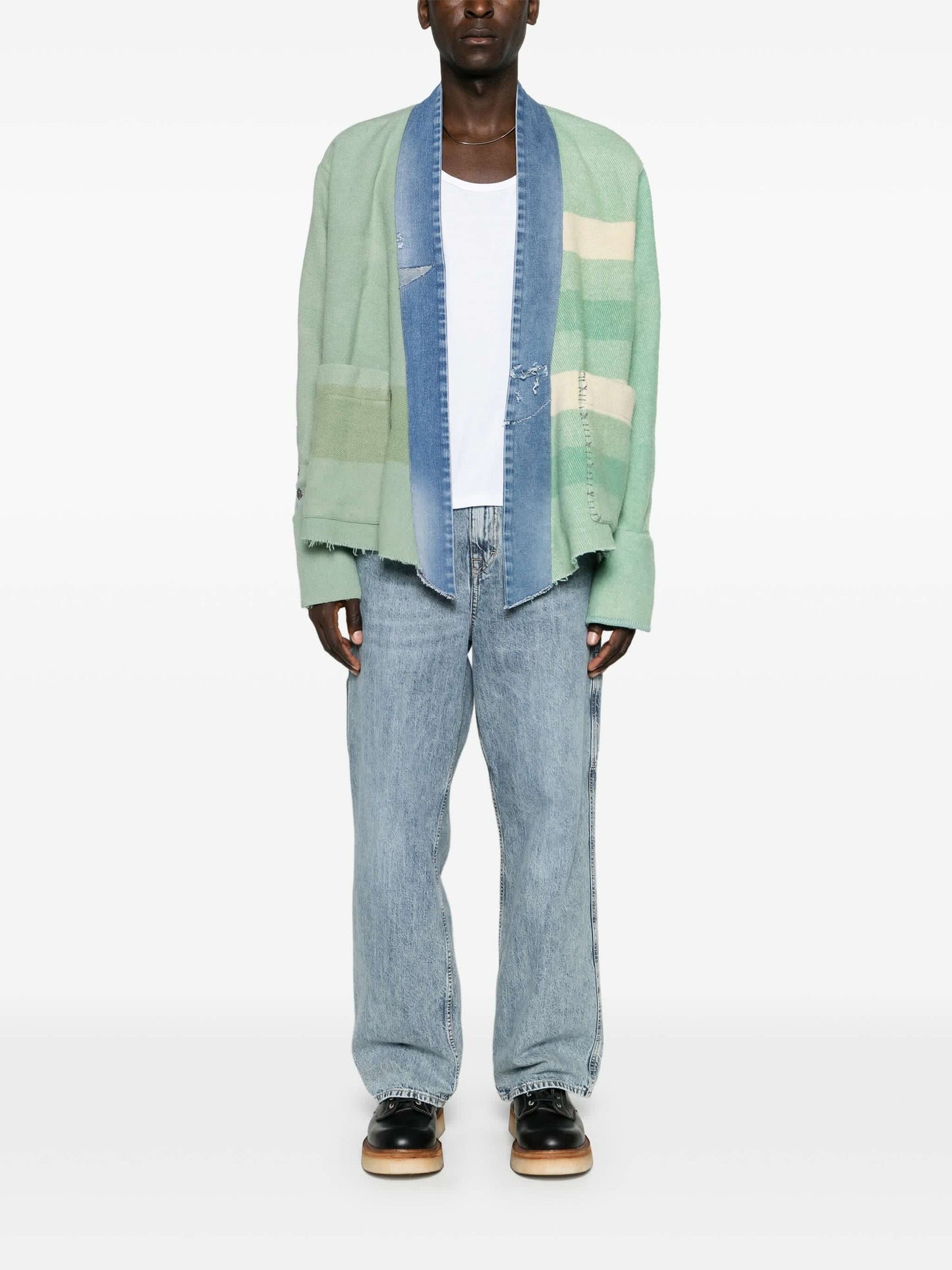 Mixed Blanket denim jacket