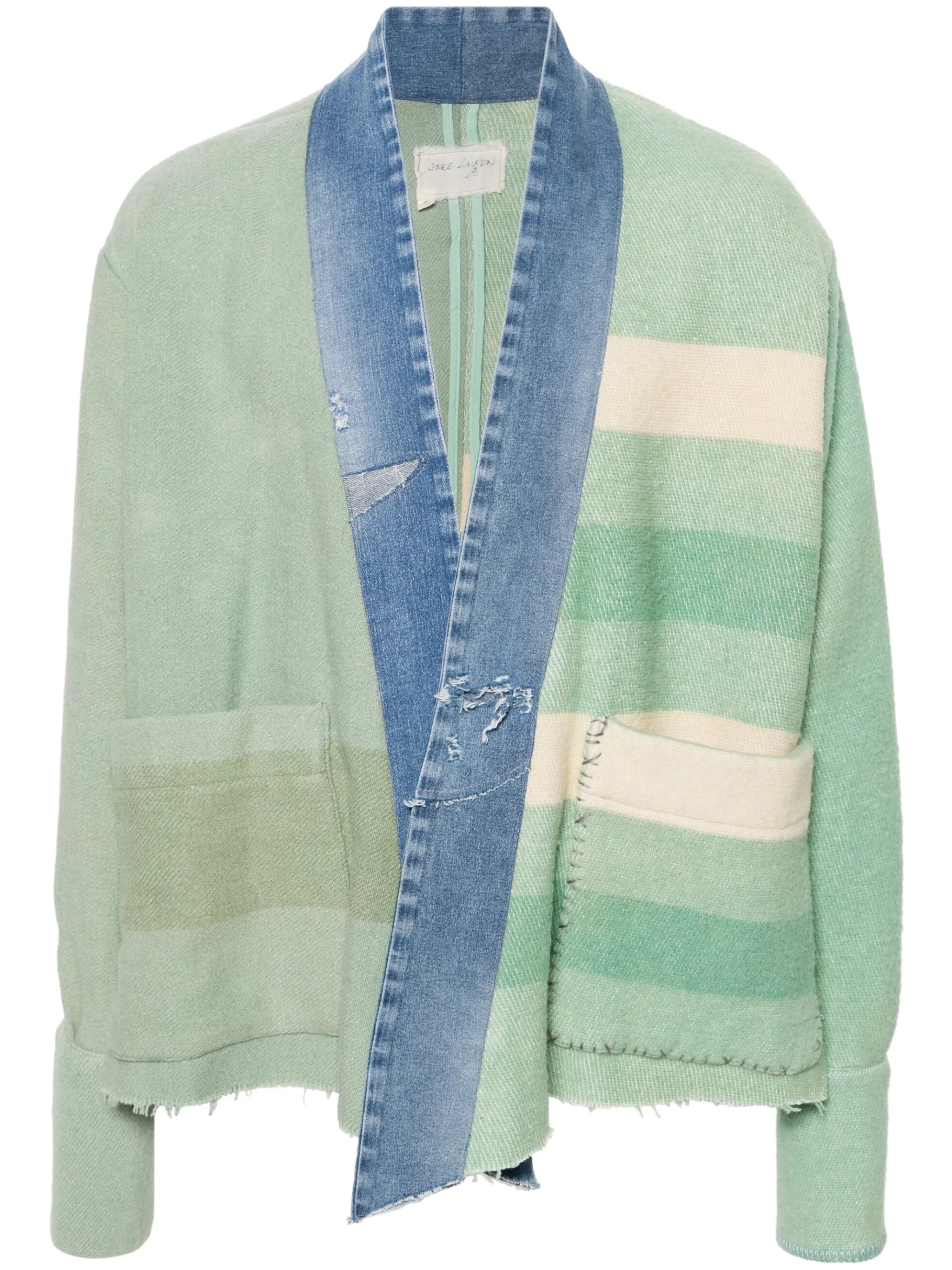 Mixed Blanket denim jacket