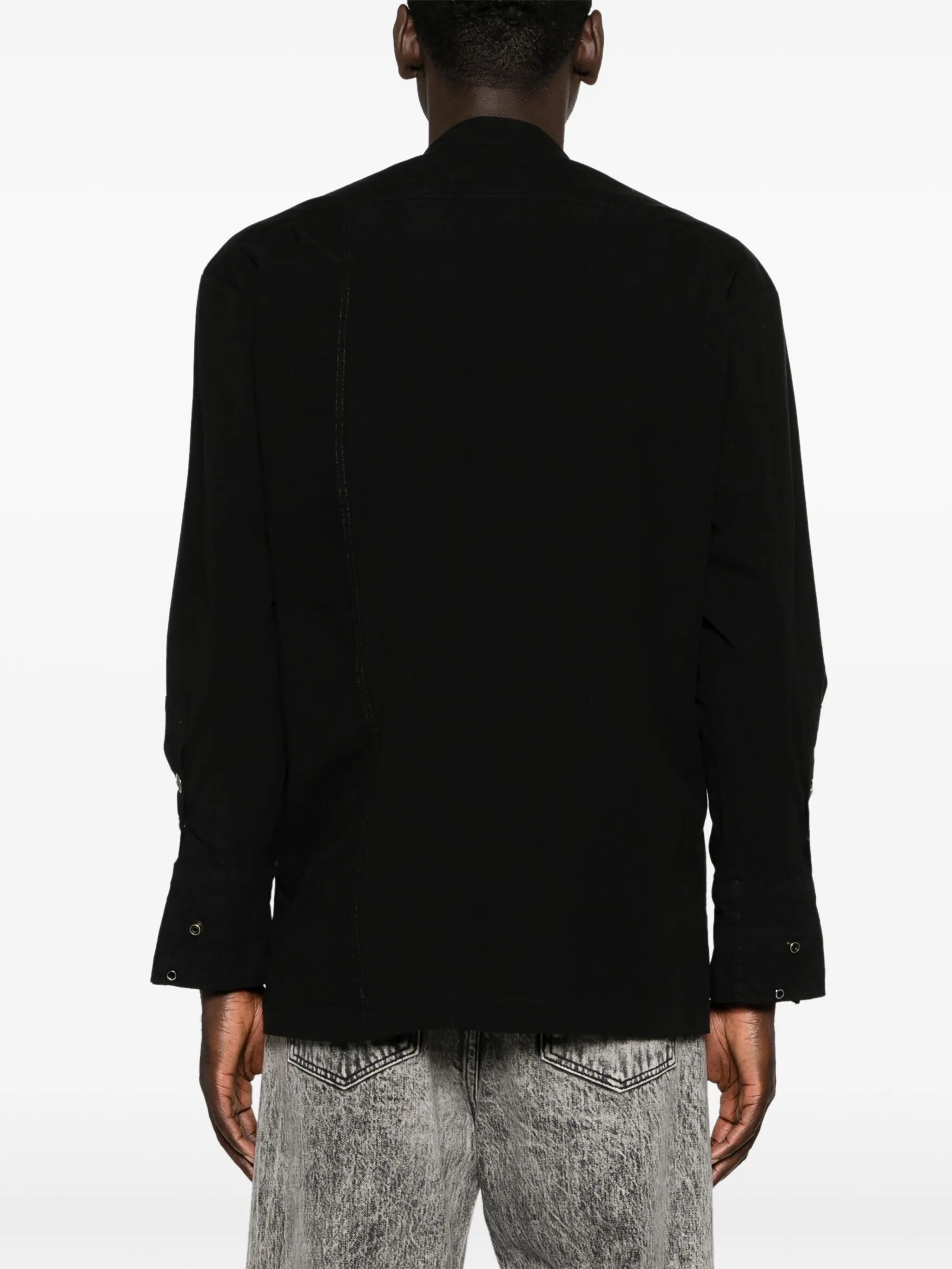 zip-up cotton shirt jacket
