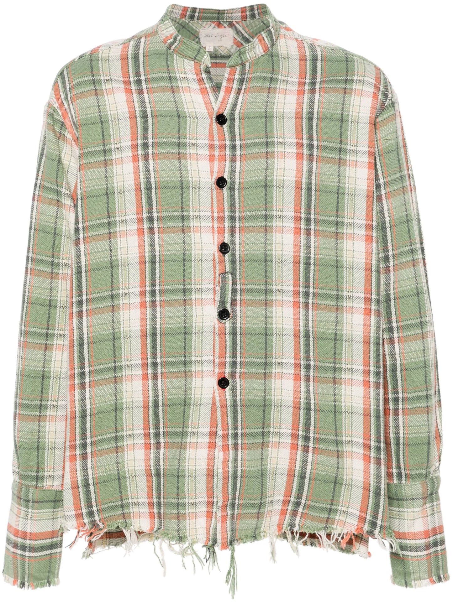 plaid-check flannel shirt