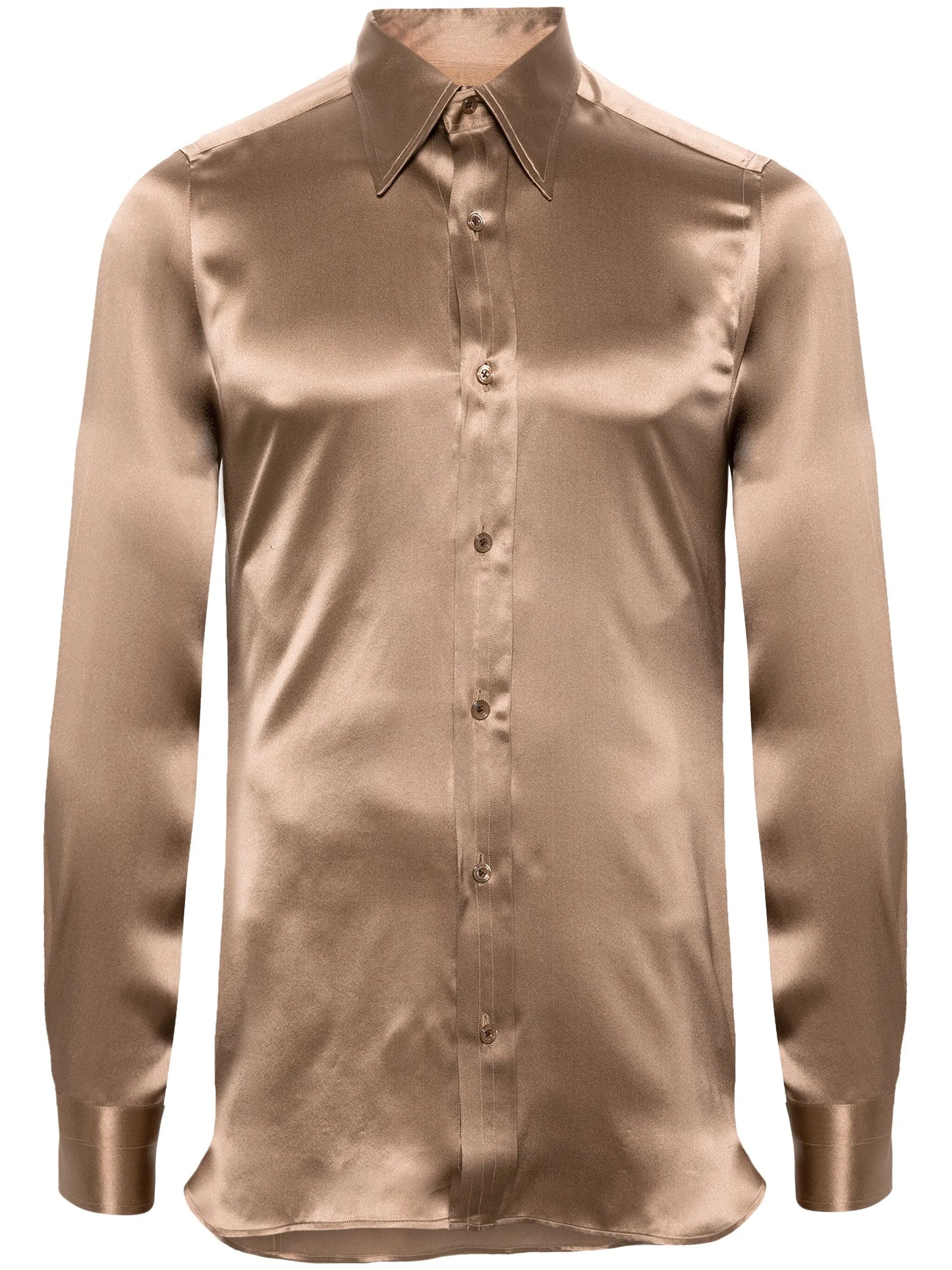 long-sleeve silk shirt