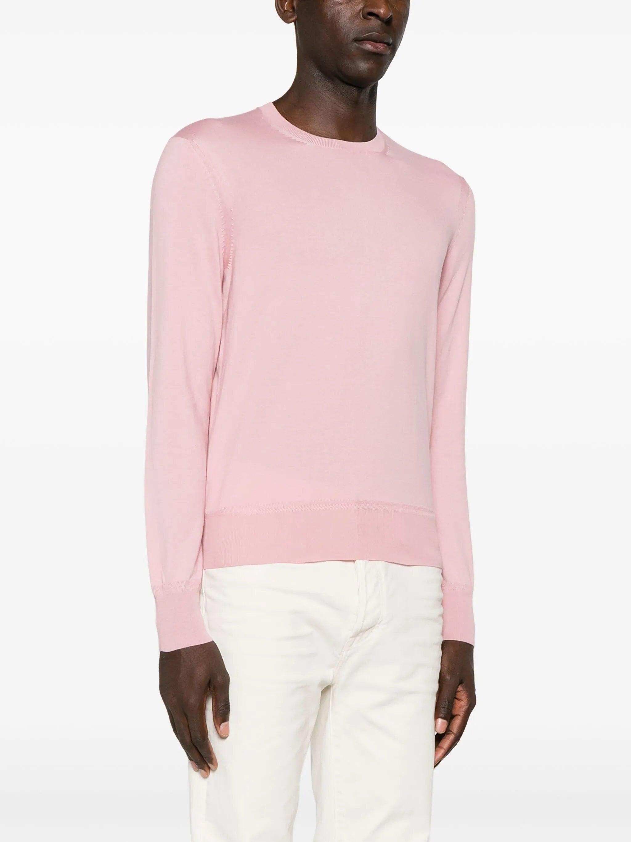 fine-knit cotton jumper