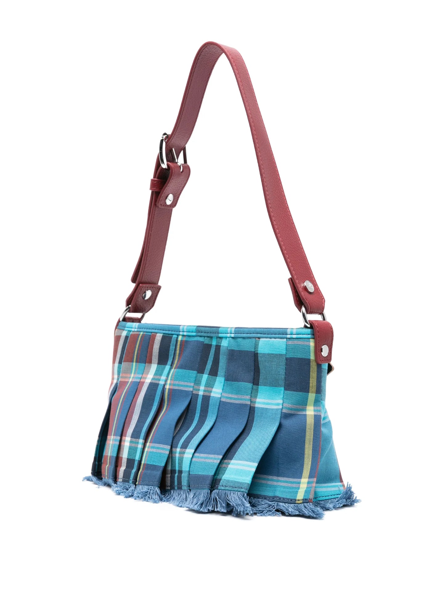 Heather tartan-check shoulder bag