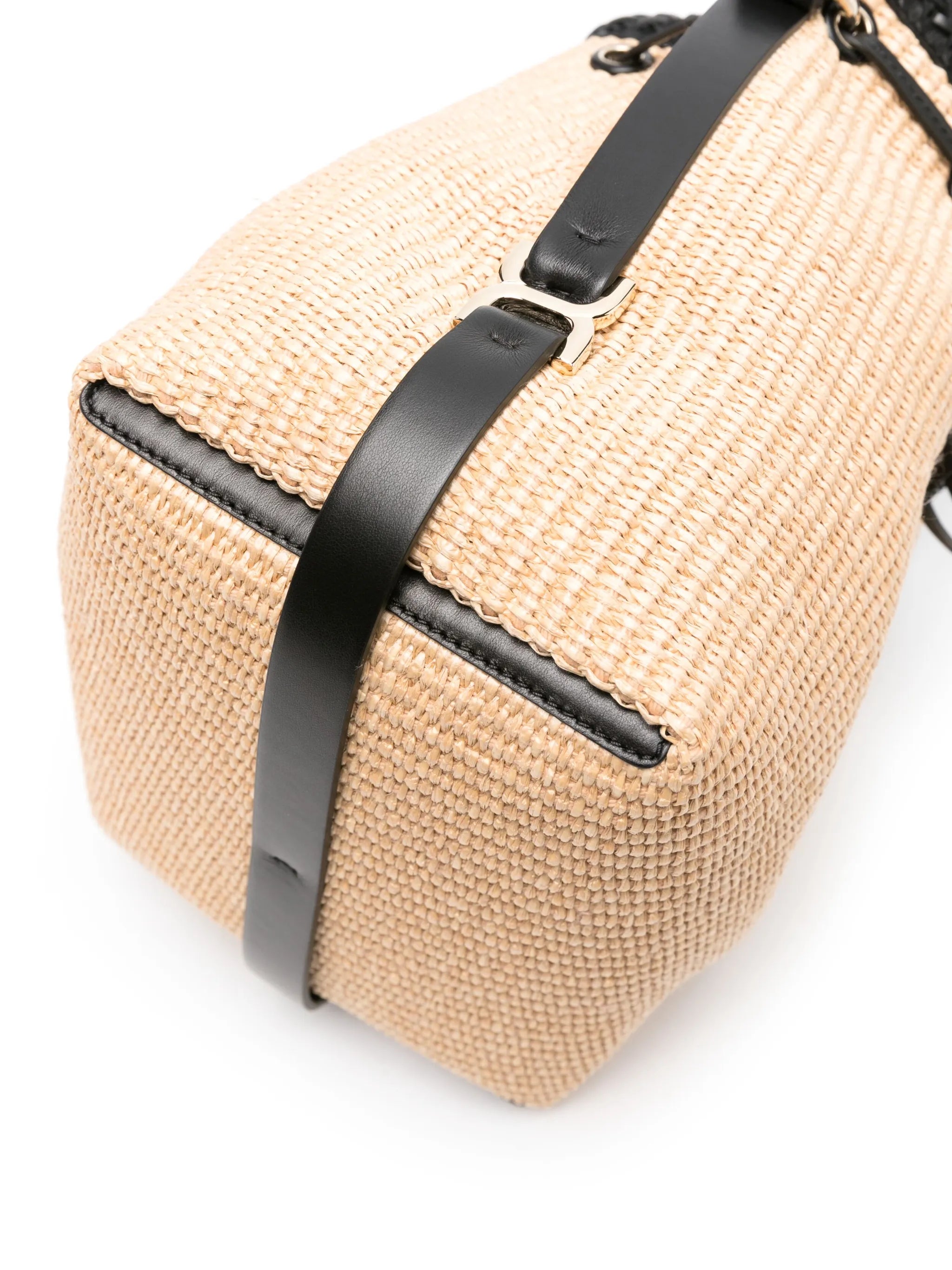 Marcie raffia bucket bag
