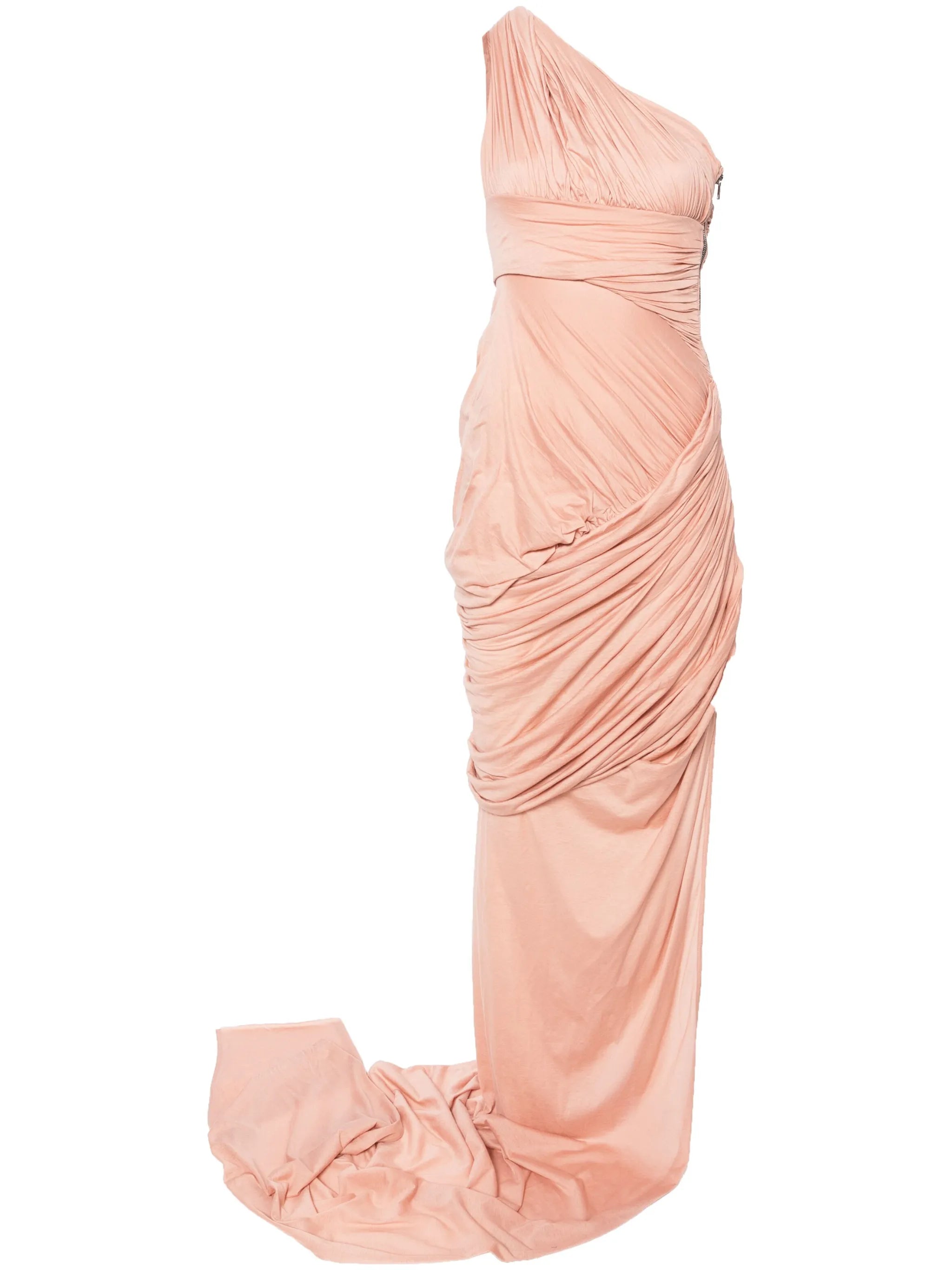 Lido asymmetric draped gown