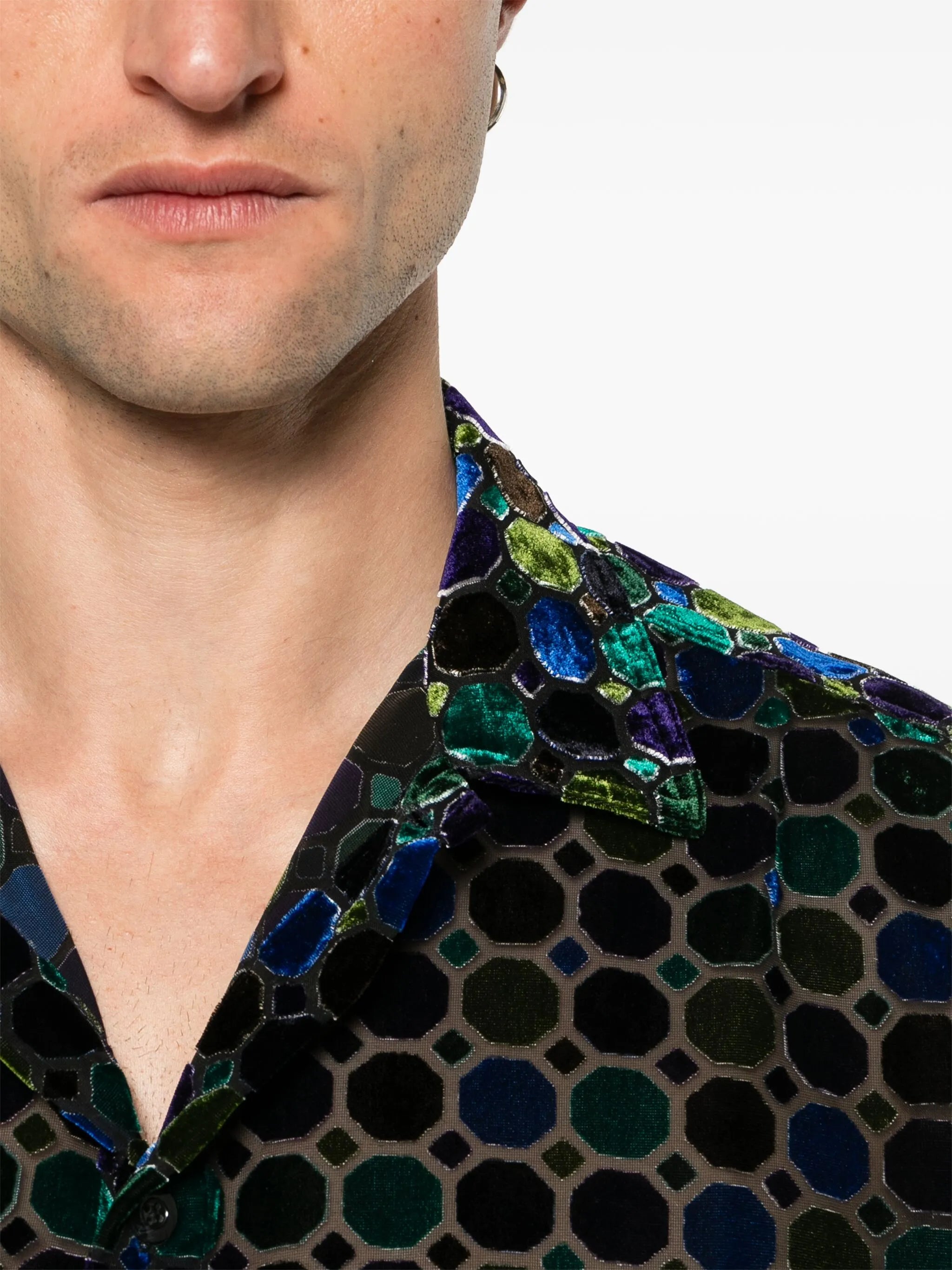 Stained Glass velvet shirt