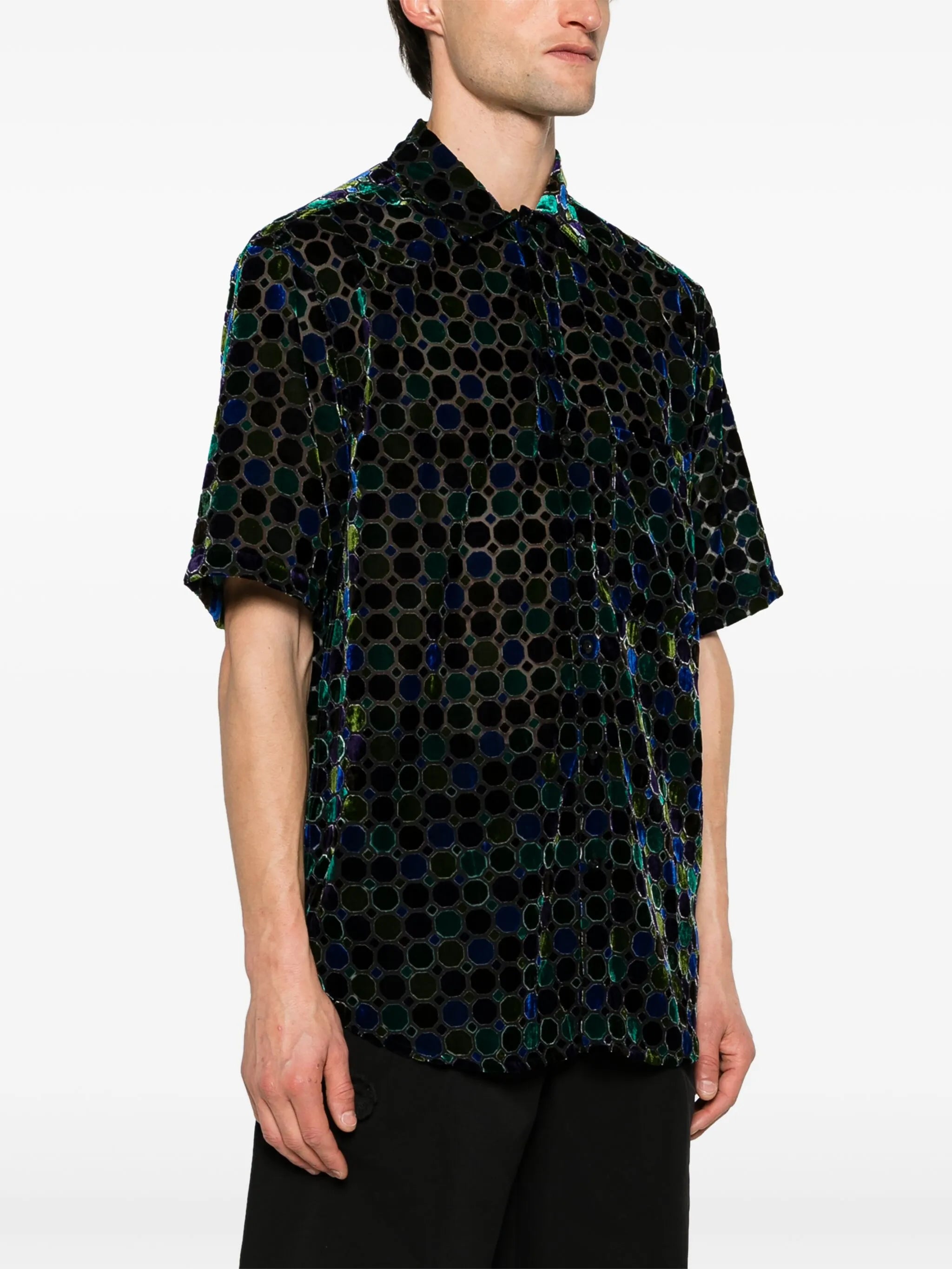 Stained Glass velvet shirt