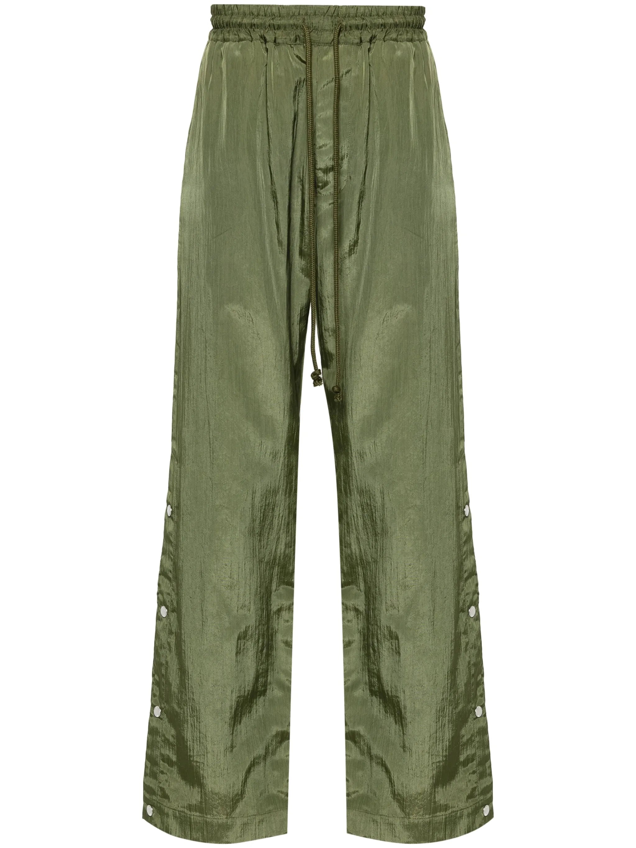 logo-studs straight-leg trousers