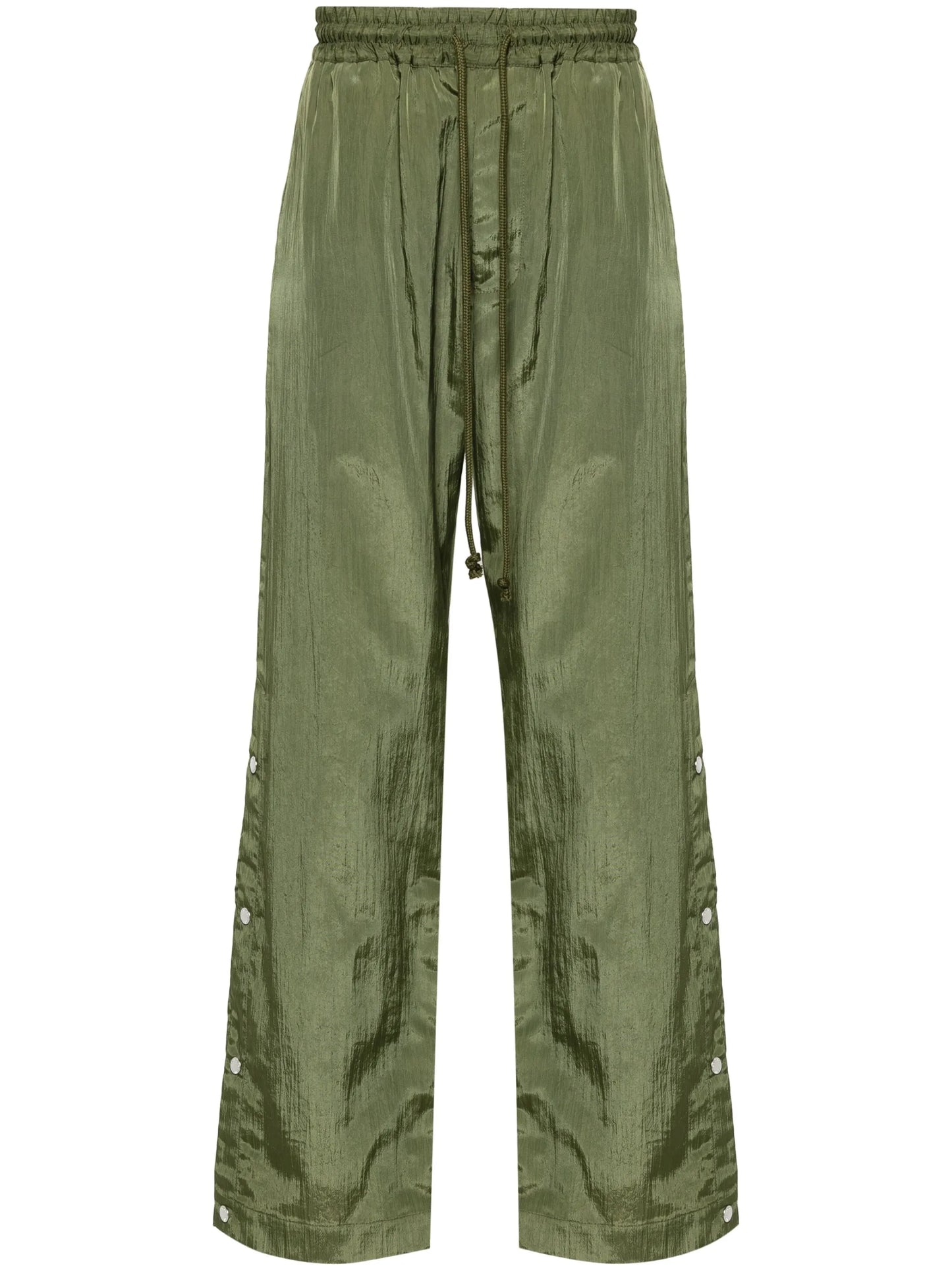 logo-studs straight-leg trousers