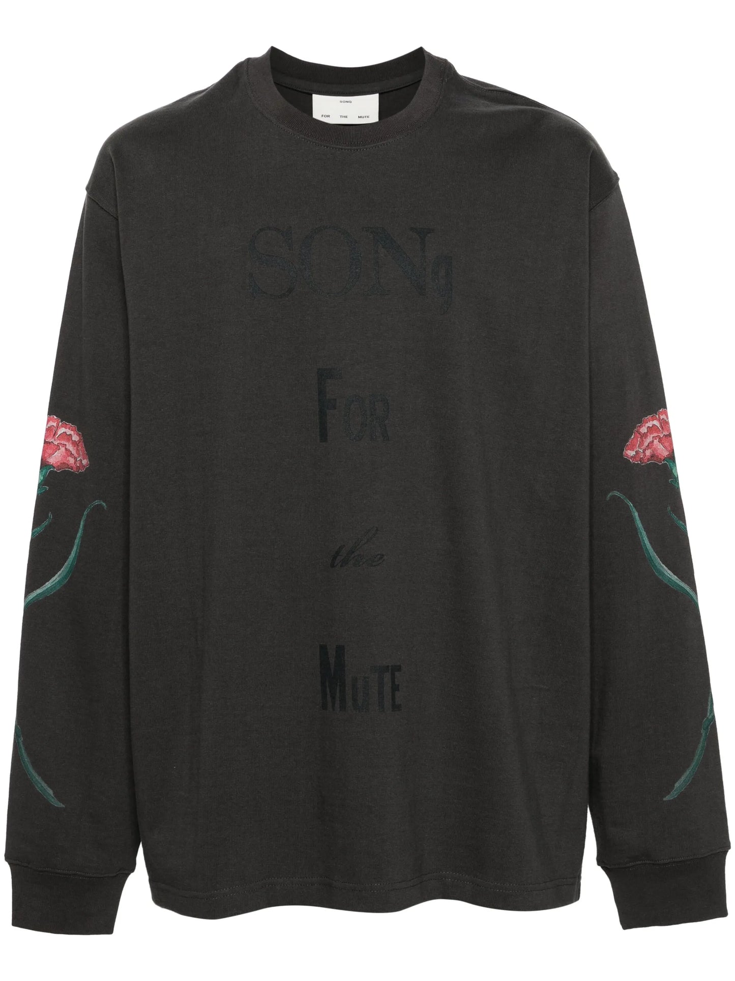 text-print cotton sweatshirt
