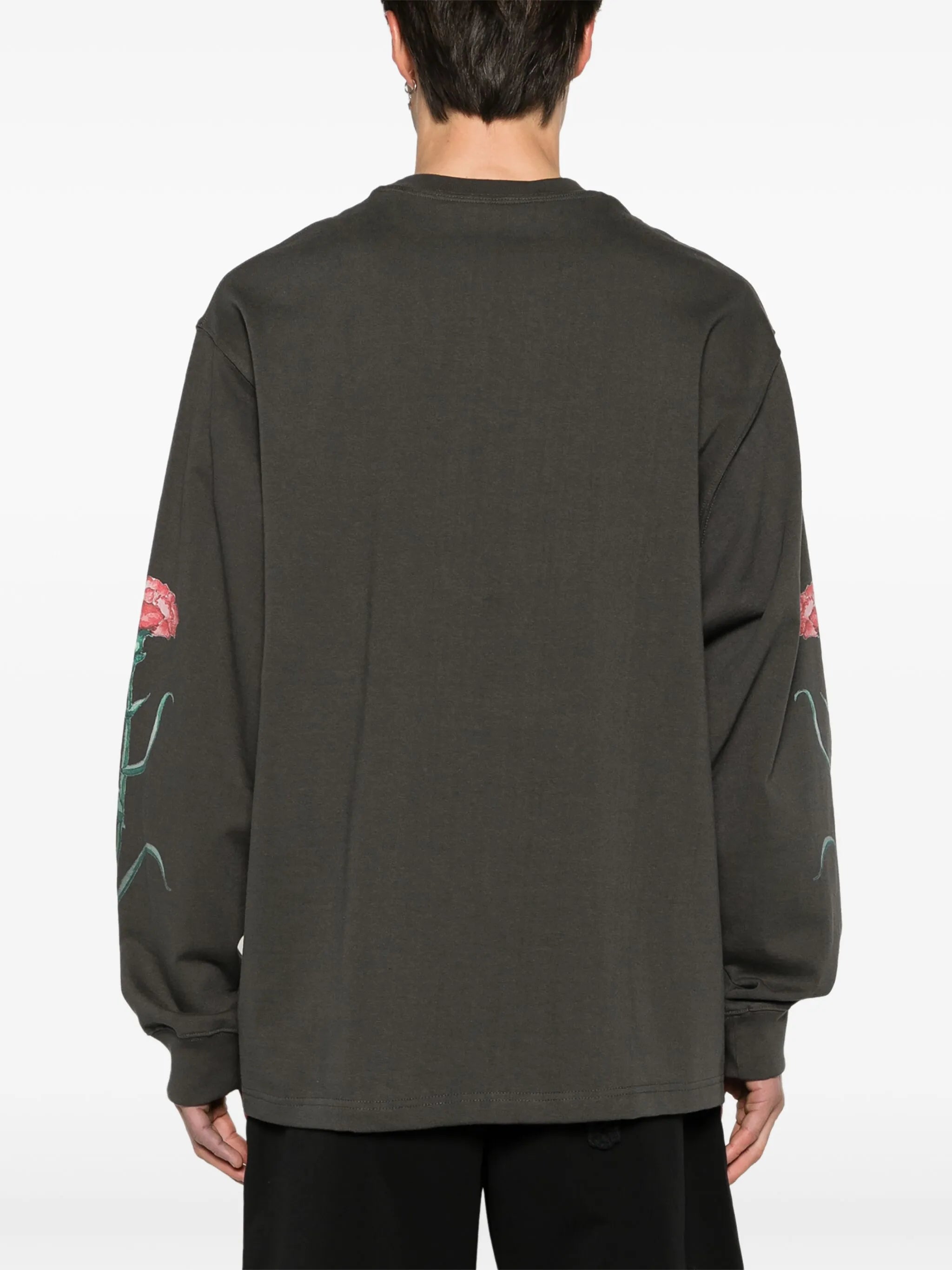 text-print cotton sweatshirt