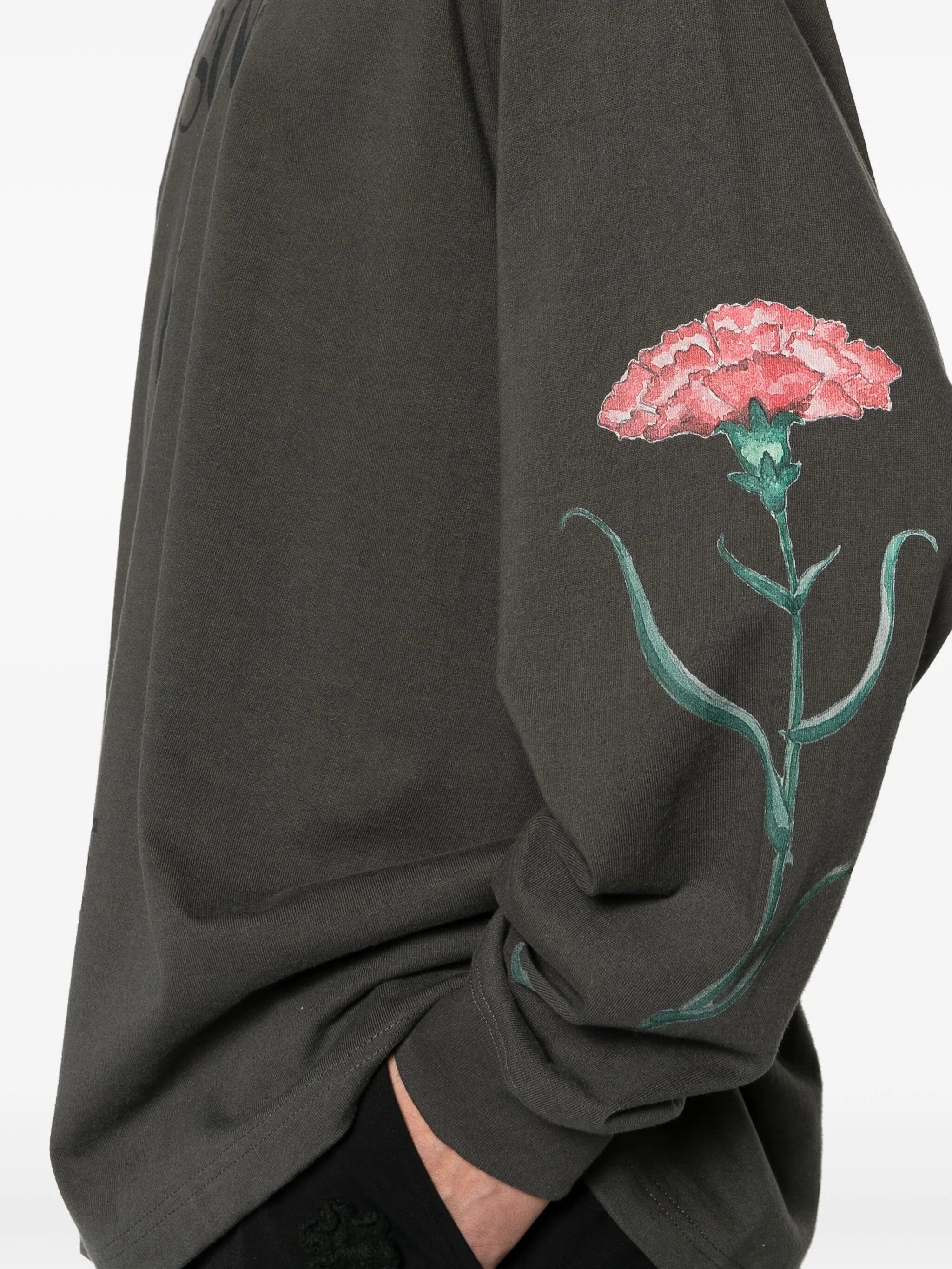 text-print cotton sweatshirt