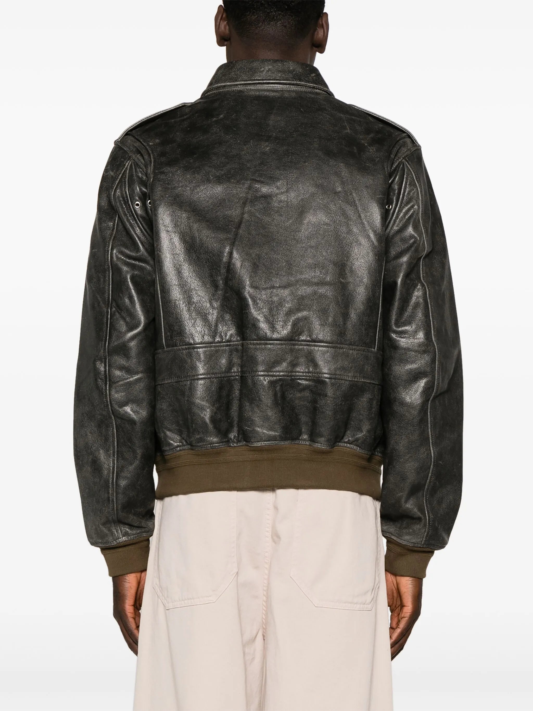 Wyatt leather bomber jacket