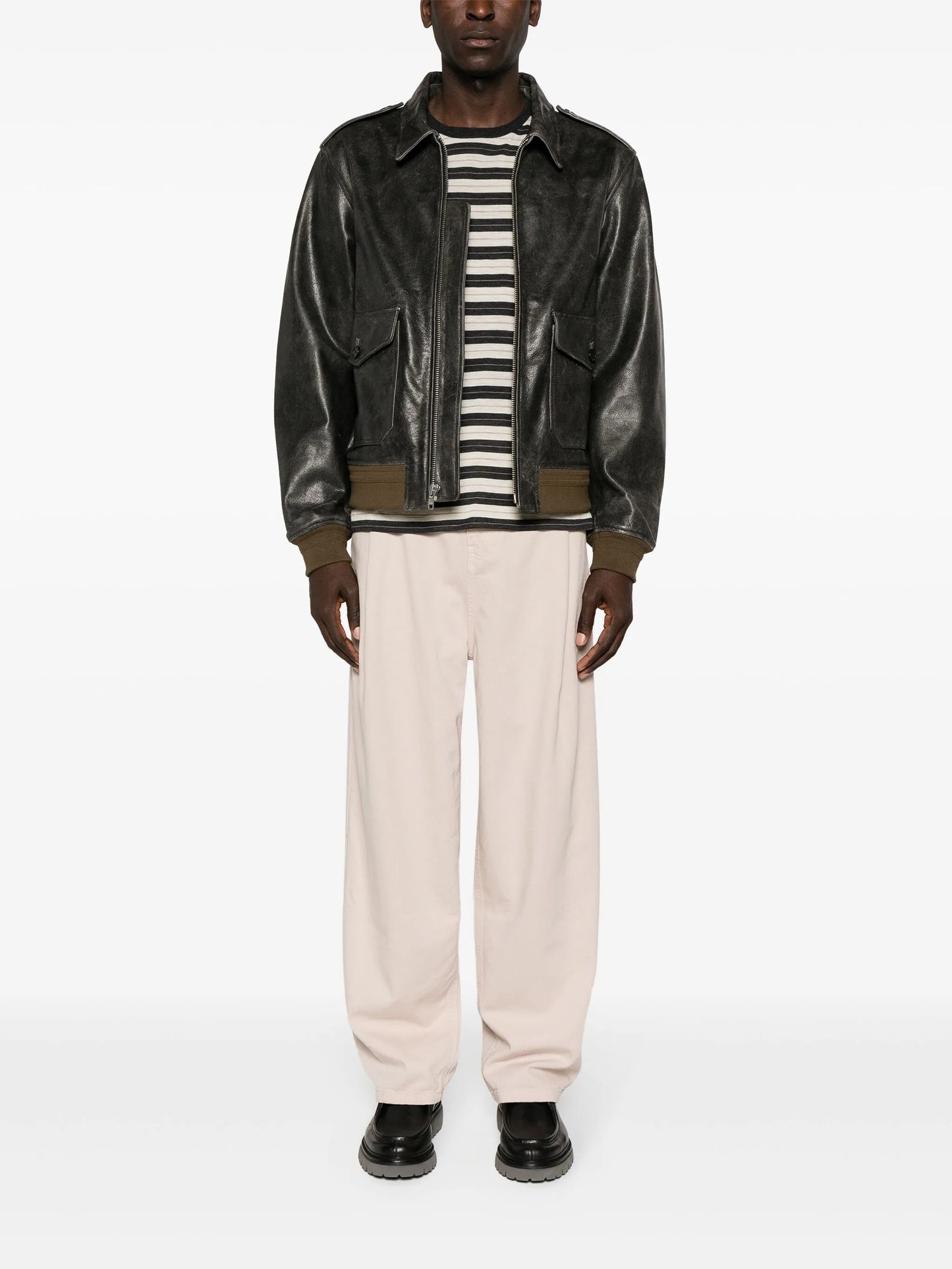 Wyatt leather bomber jacket
