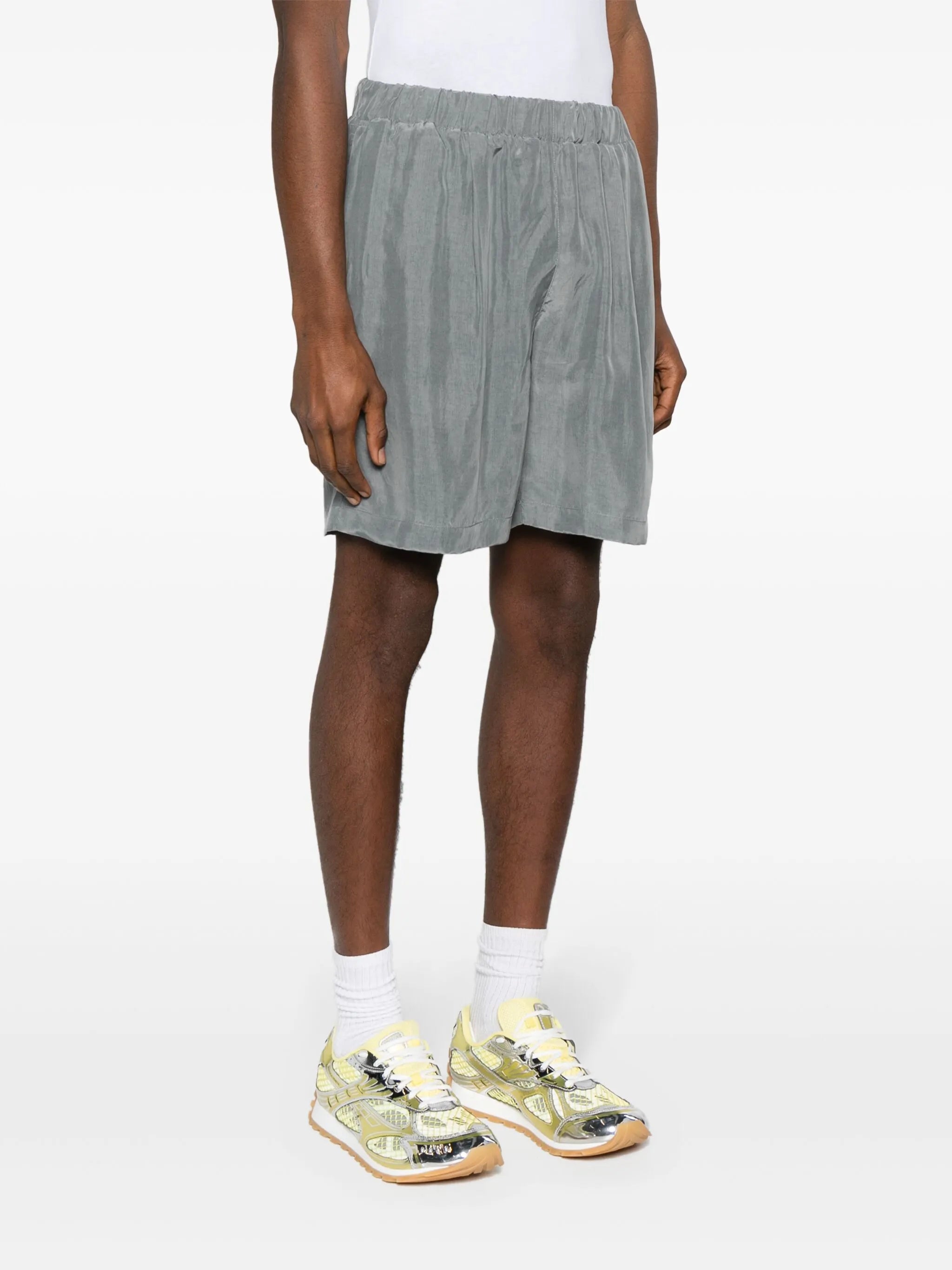 Leland pleat-detail shorts