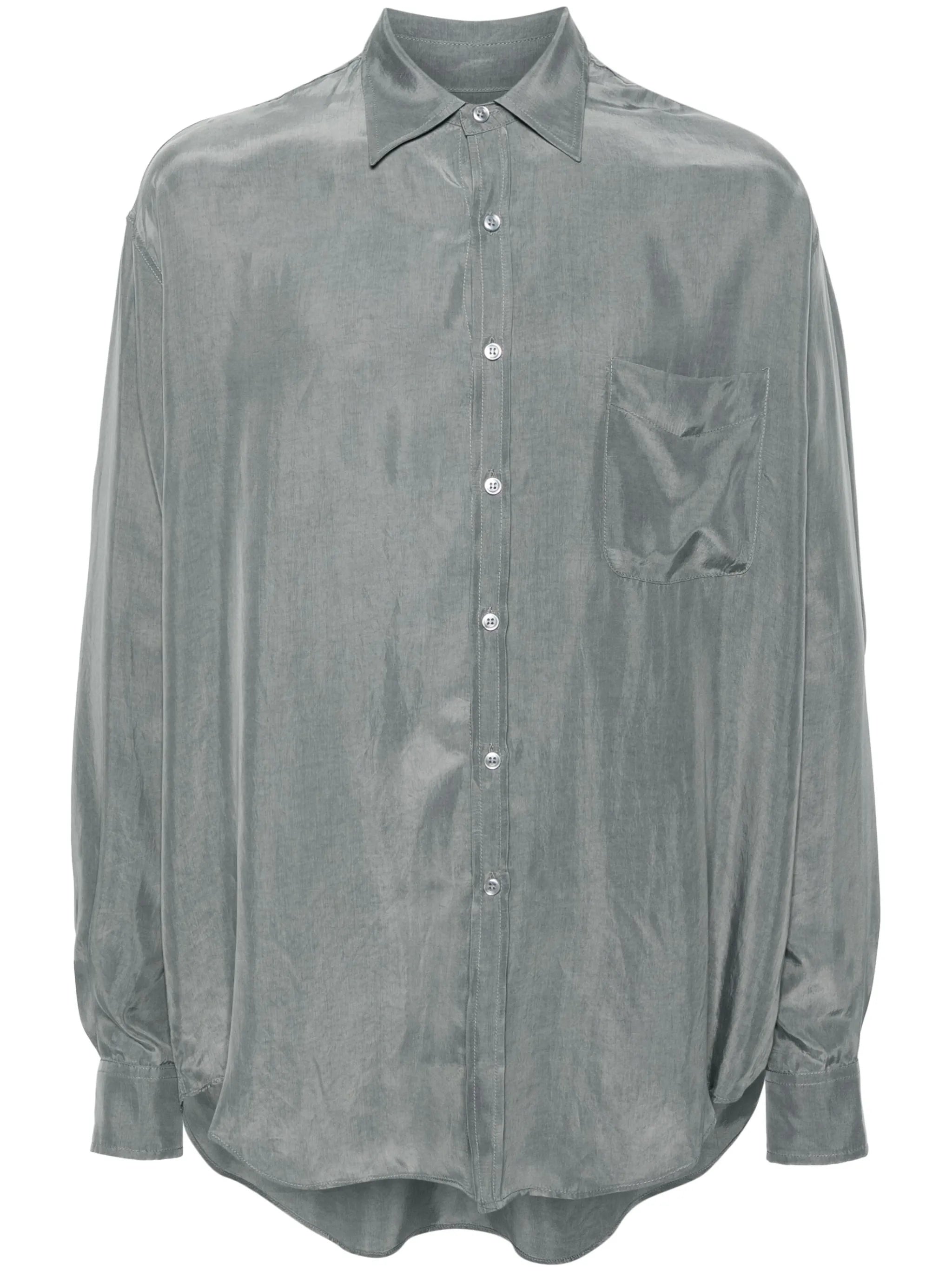 Leland button-up satin shirt