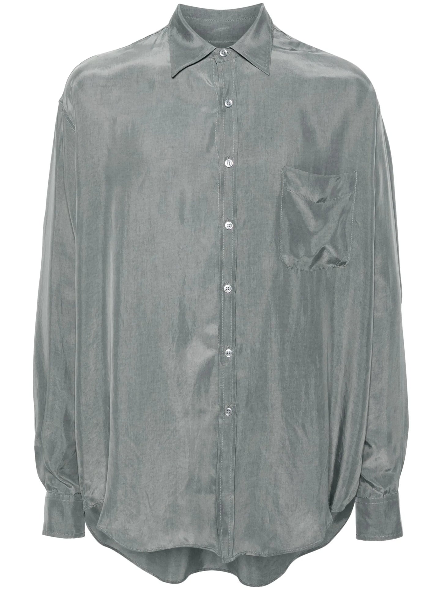 Leland button-up satin shirt