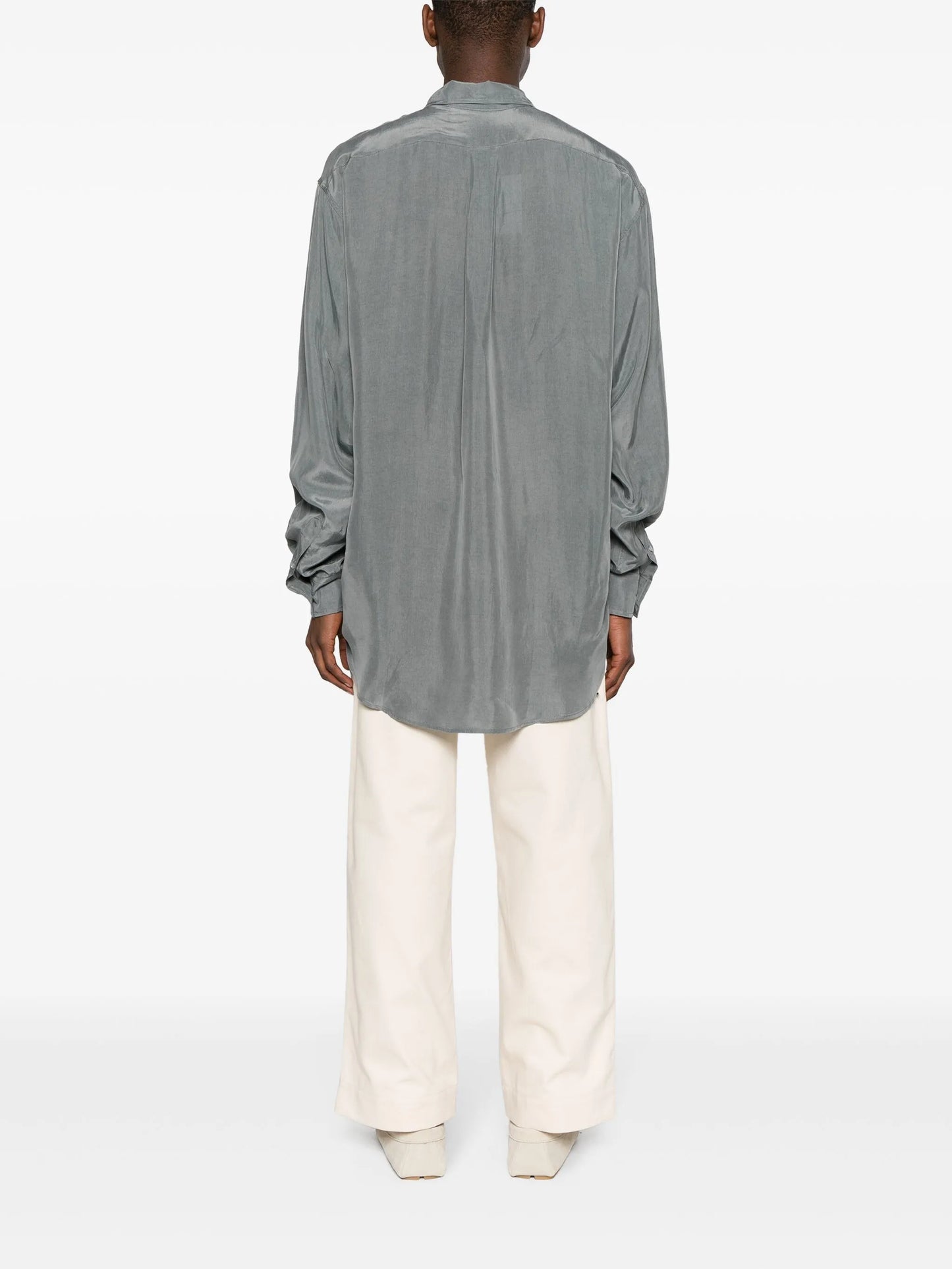 Leland button-up satin shirt