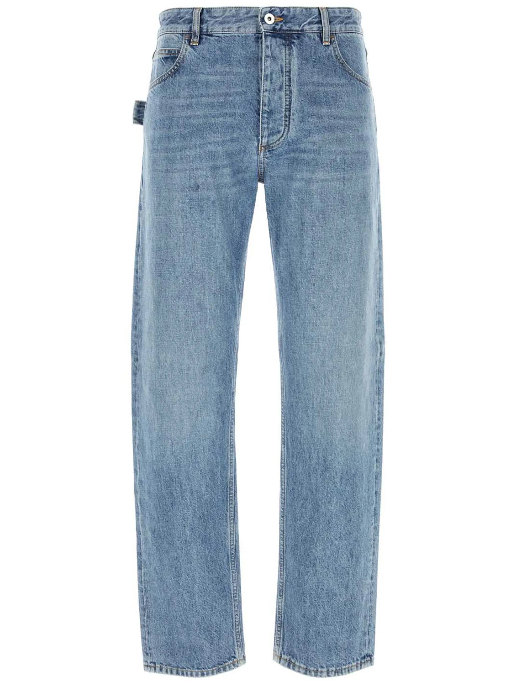 mid-rise straight-leg jeans