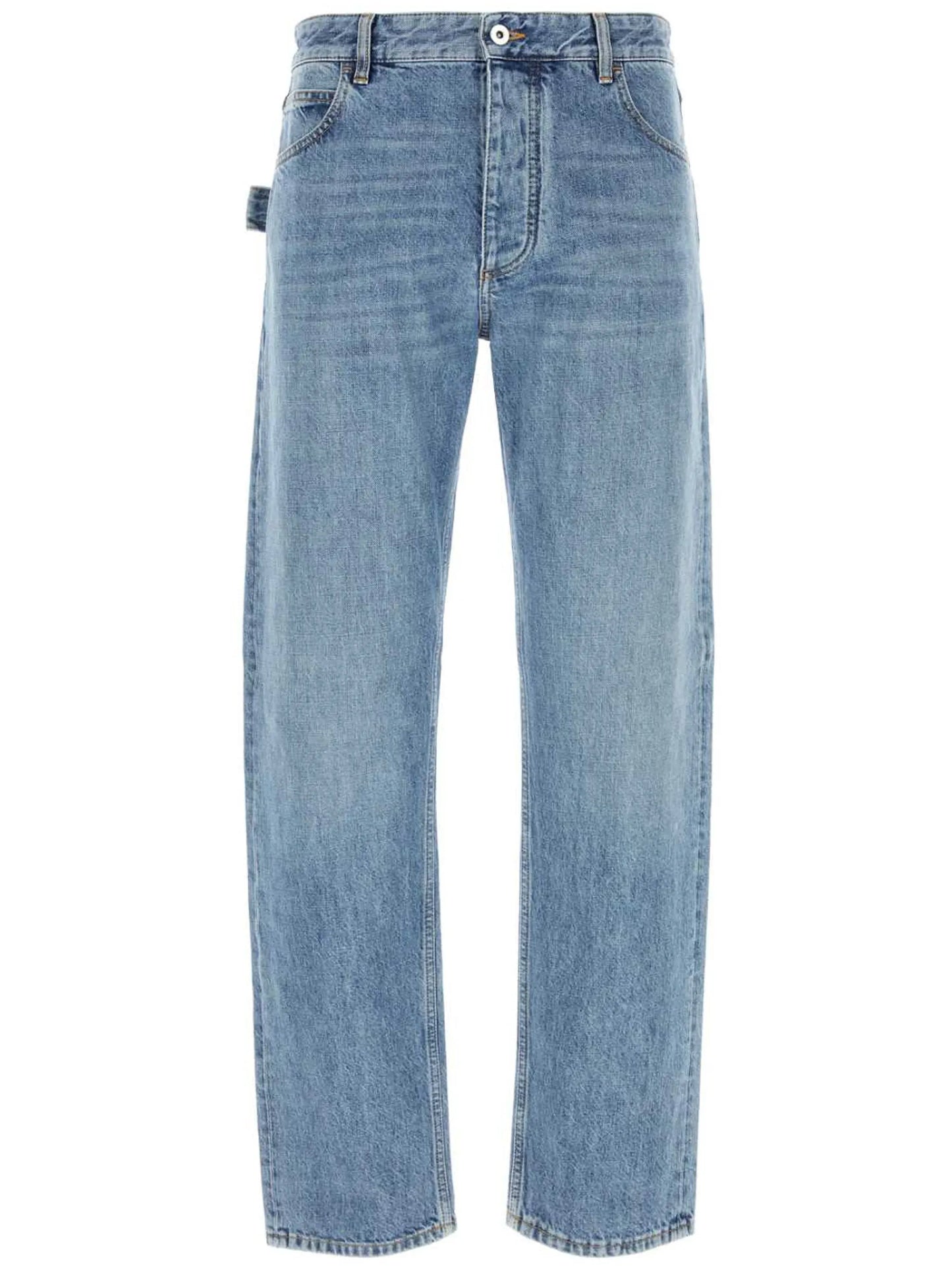 mid-rise straight-leg jeans