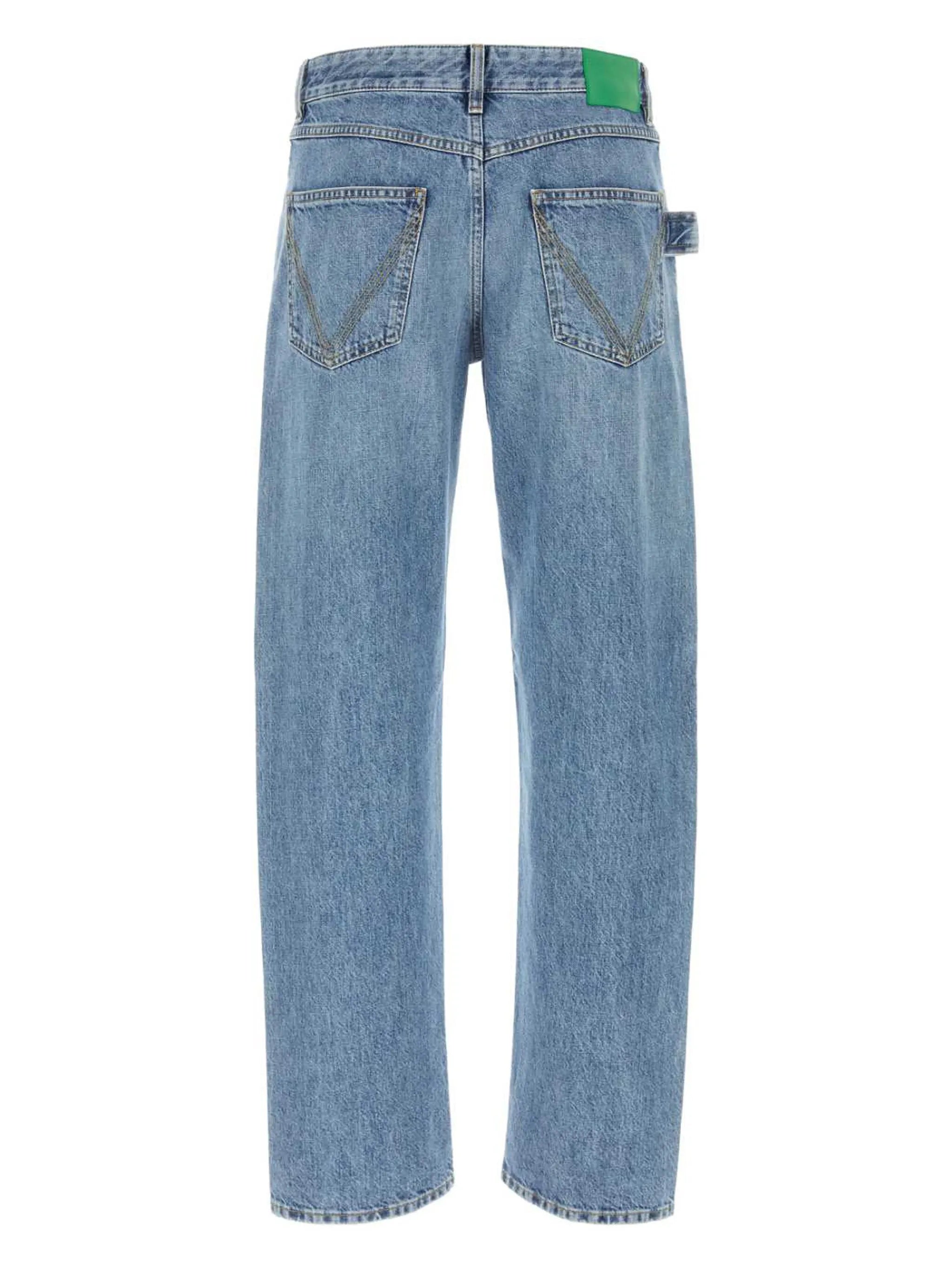 mid-rise straight-leg jeans