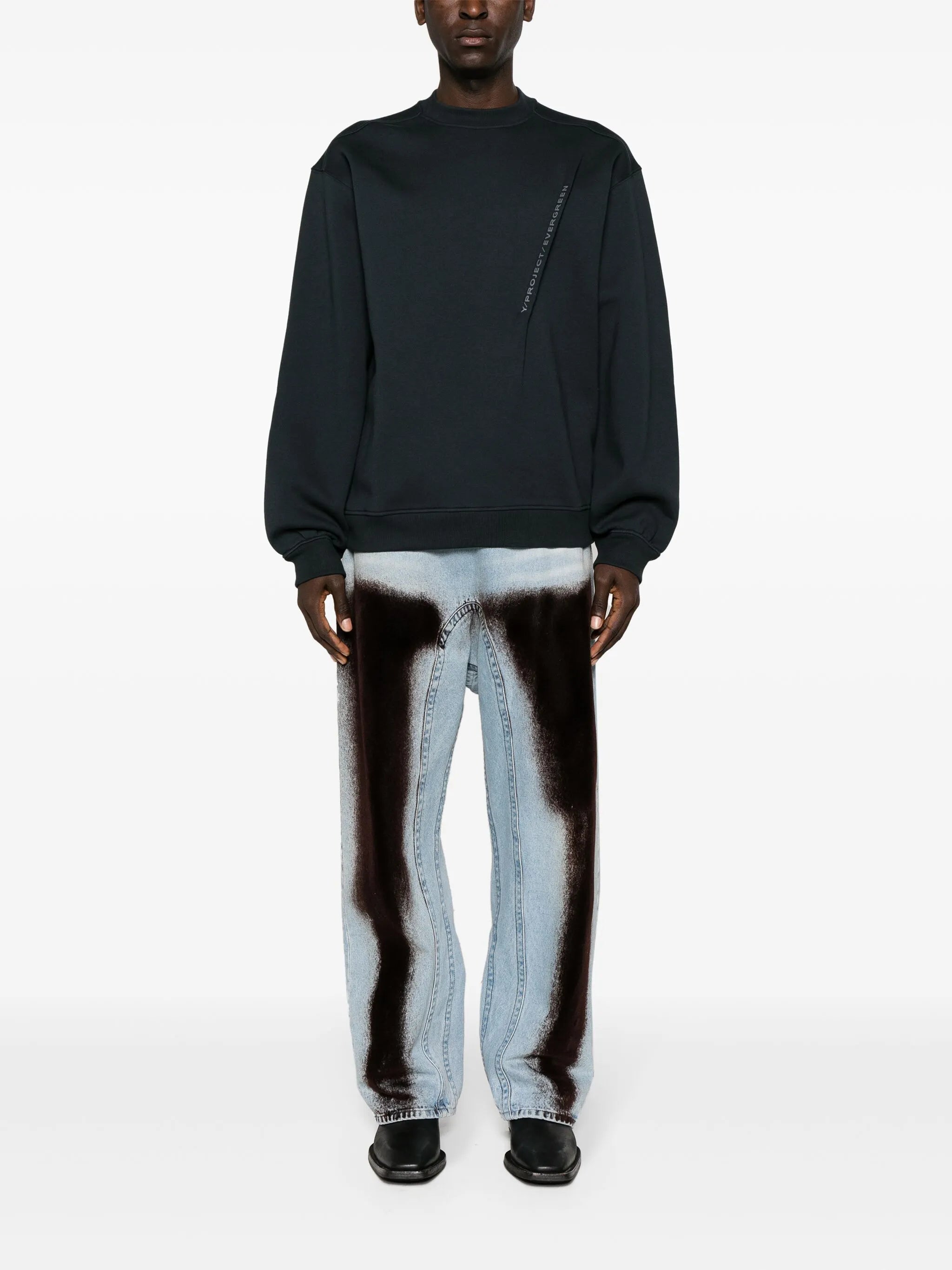 Pinched Logo cotton sweatshirt