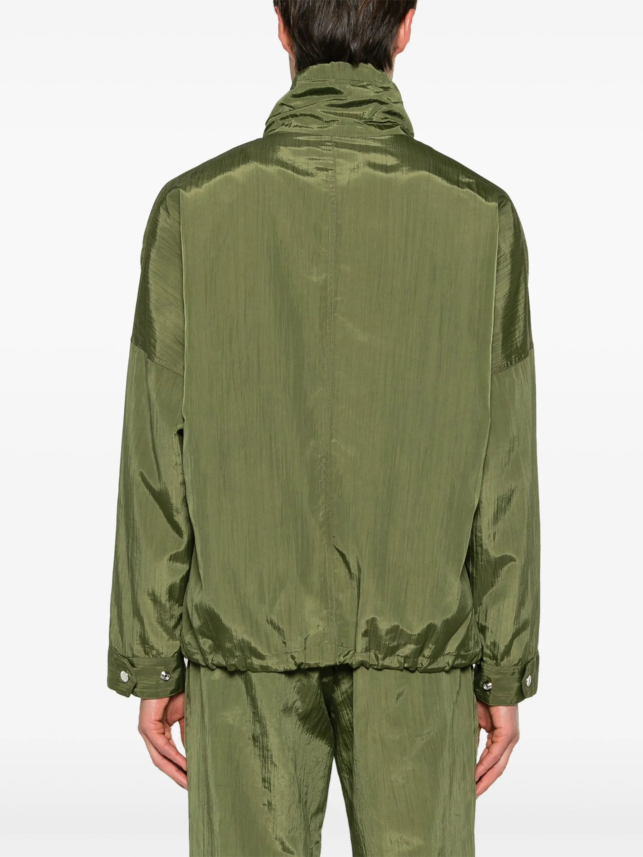 zip-up crinkled jacket