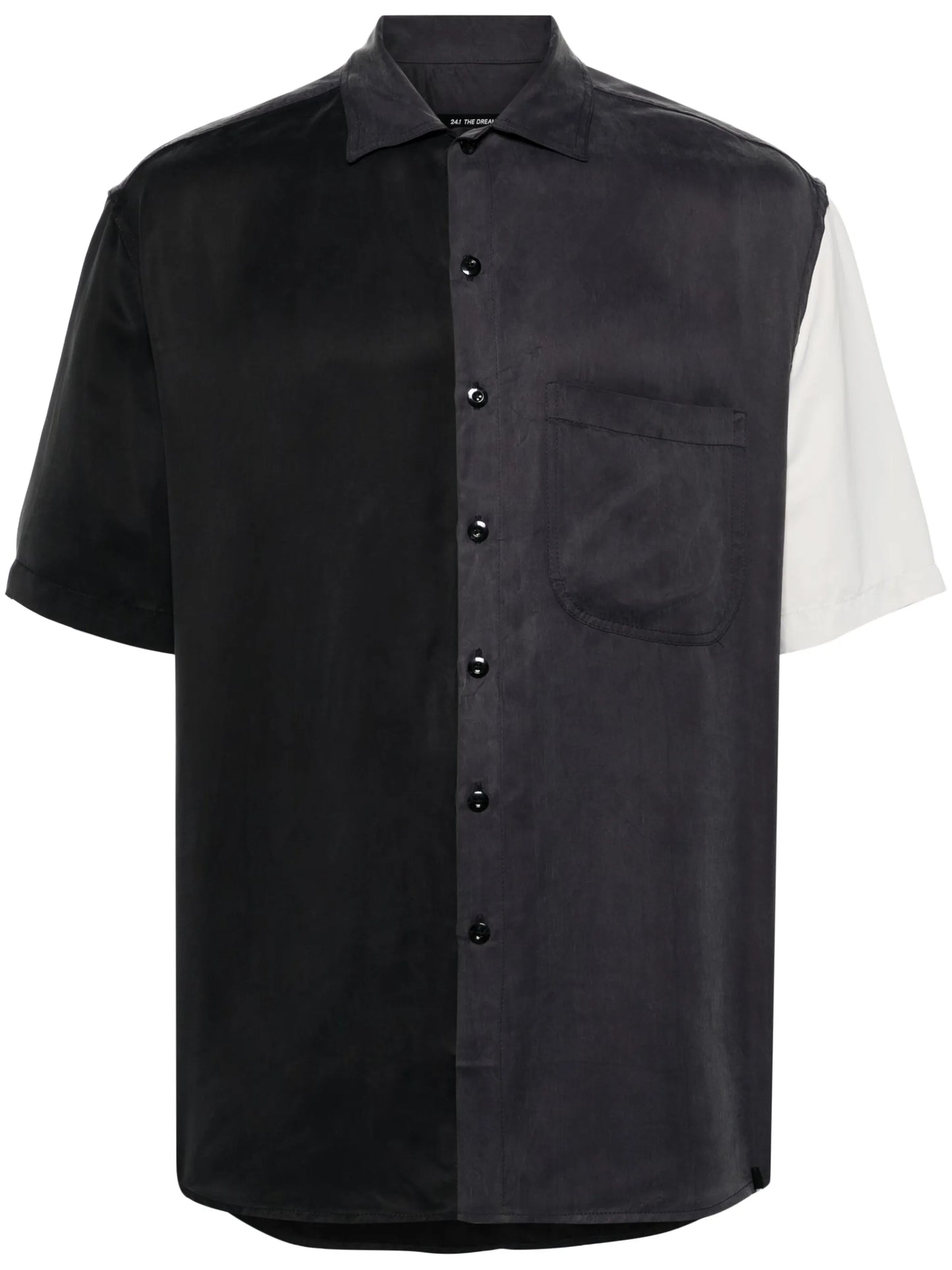 two-tone short-sleeve shirt