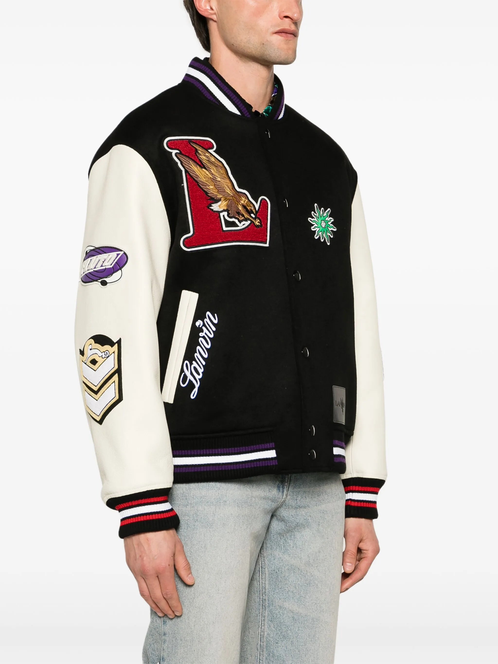 logo-patch varsity jacket