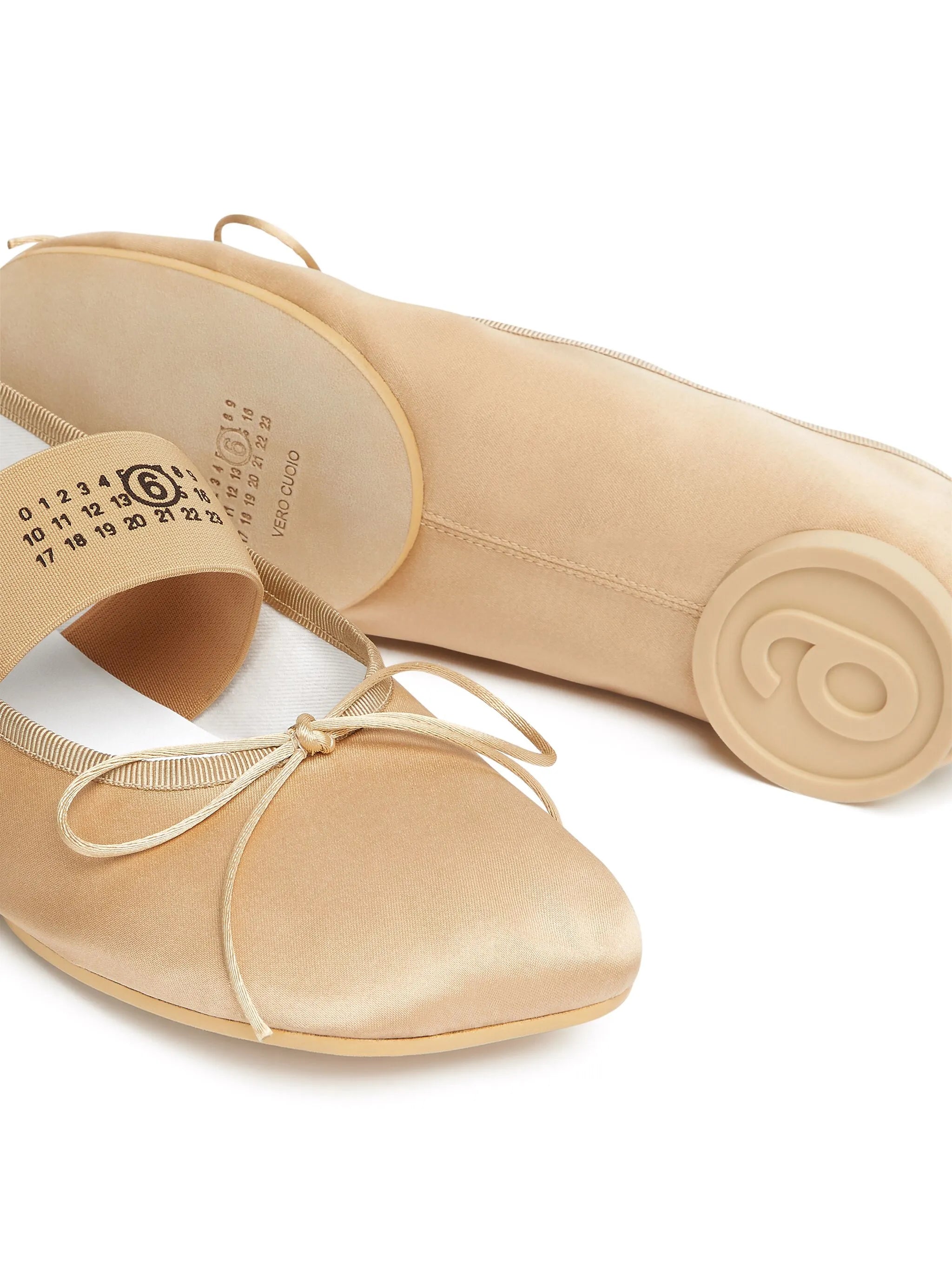 Atomic satin ballerina shoes