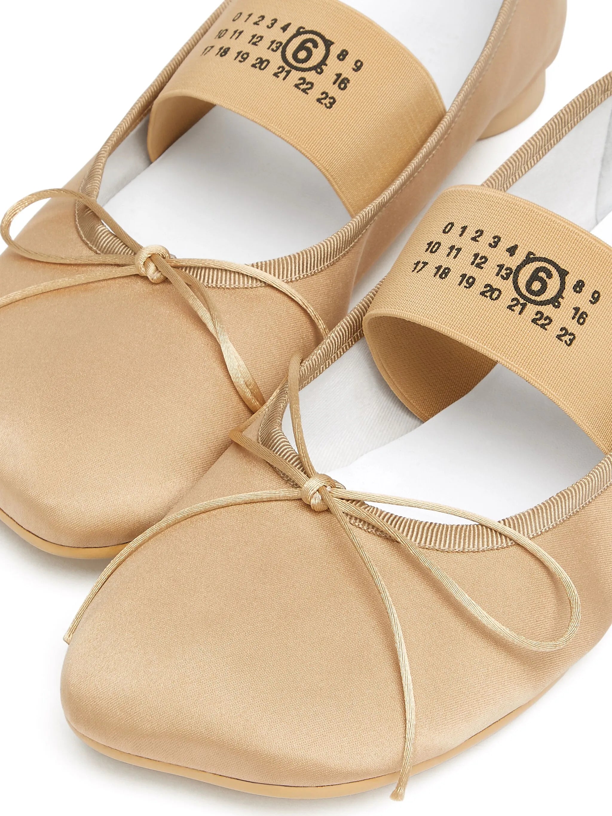 Atomic satin ballerina shoes