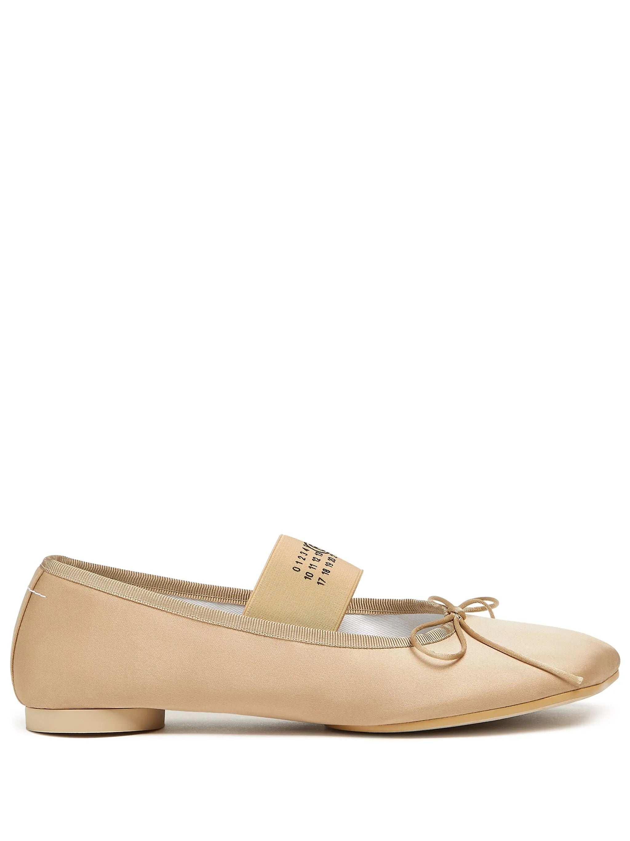 Atomic satin ballerina shoes