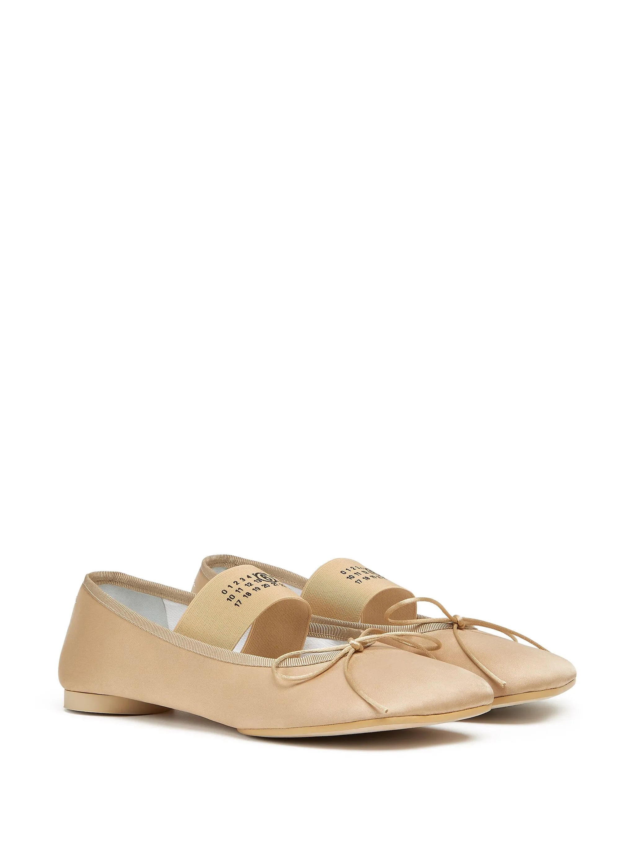 Atomic satin ballerina shoes