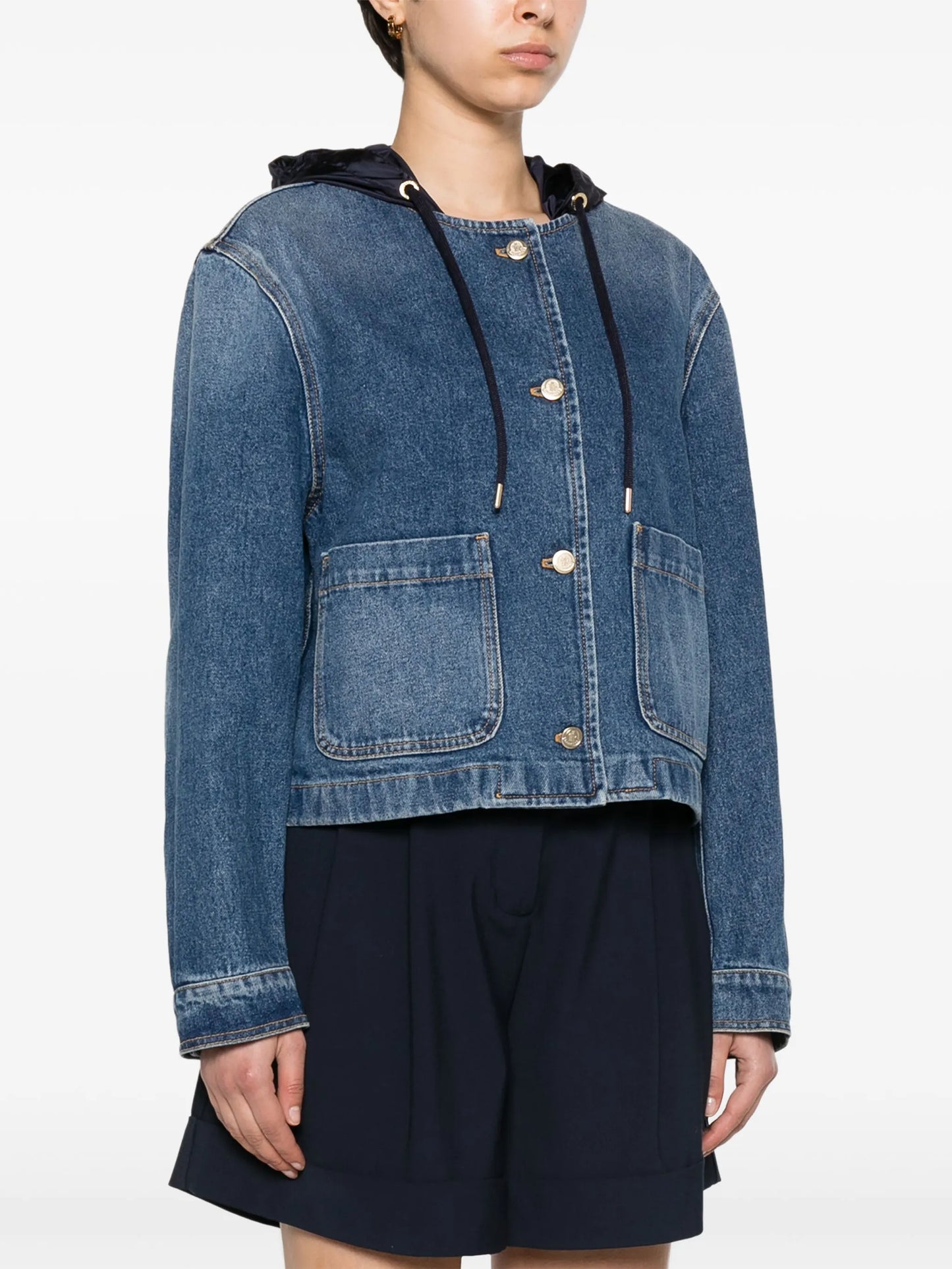 Lampusa denim hooded jacket