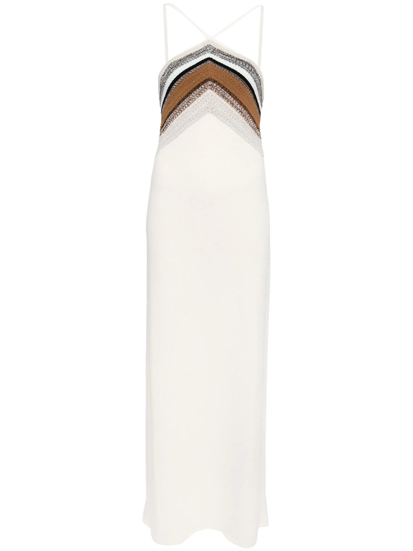 Naomi halterneck knitted maxi dress