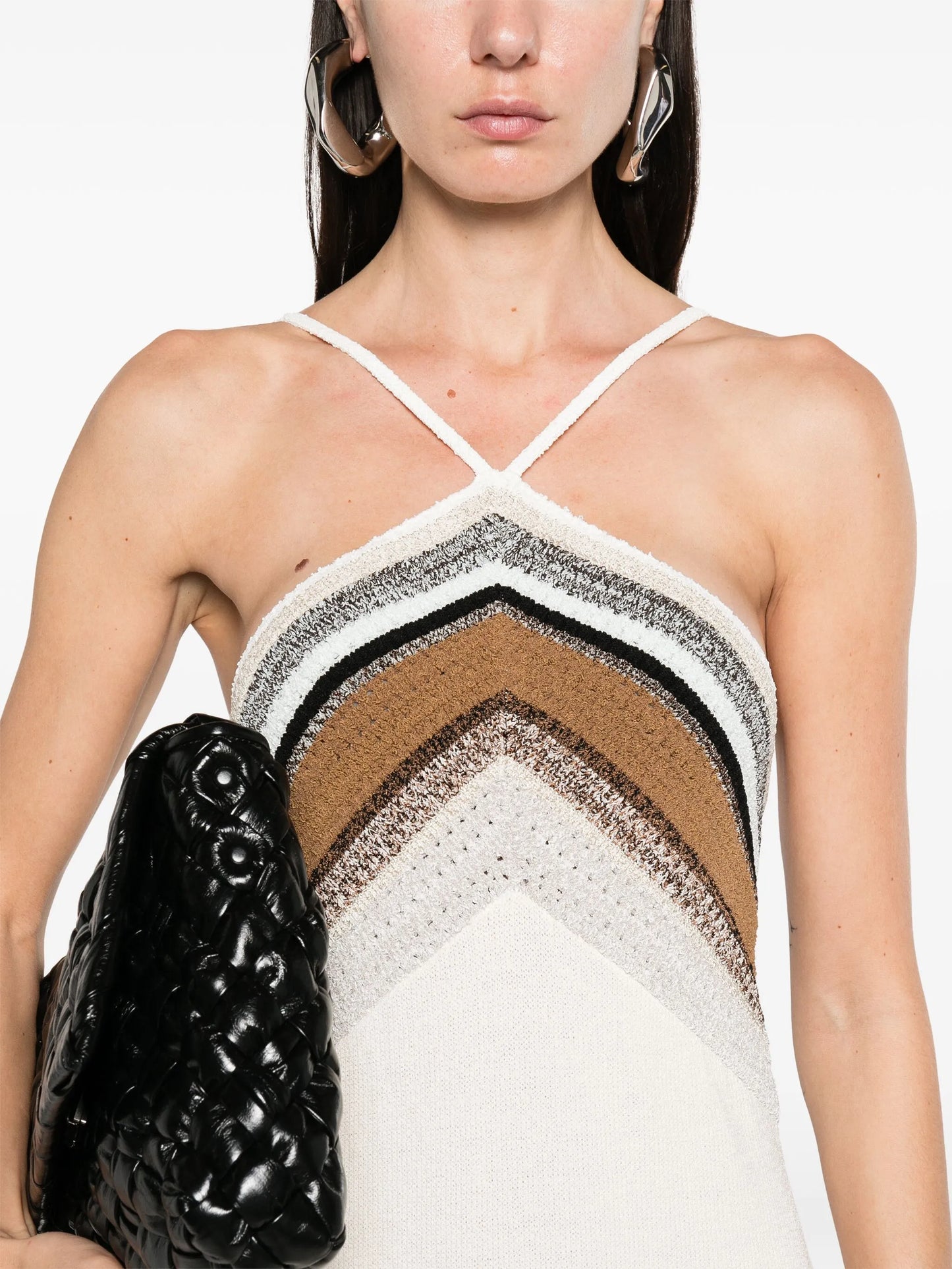 Naomi halterneck knitted maxi dress