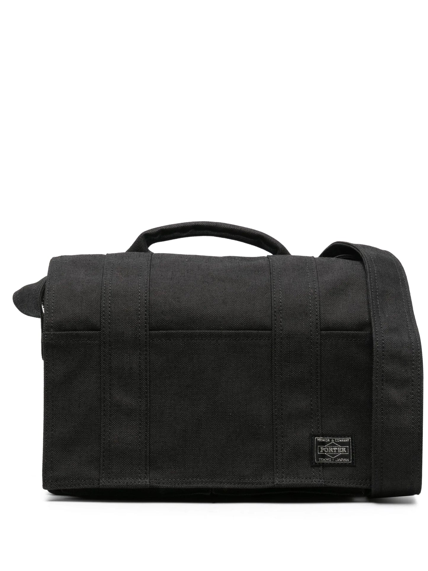 Smoky logo-patch messenger bag
