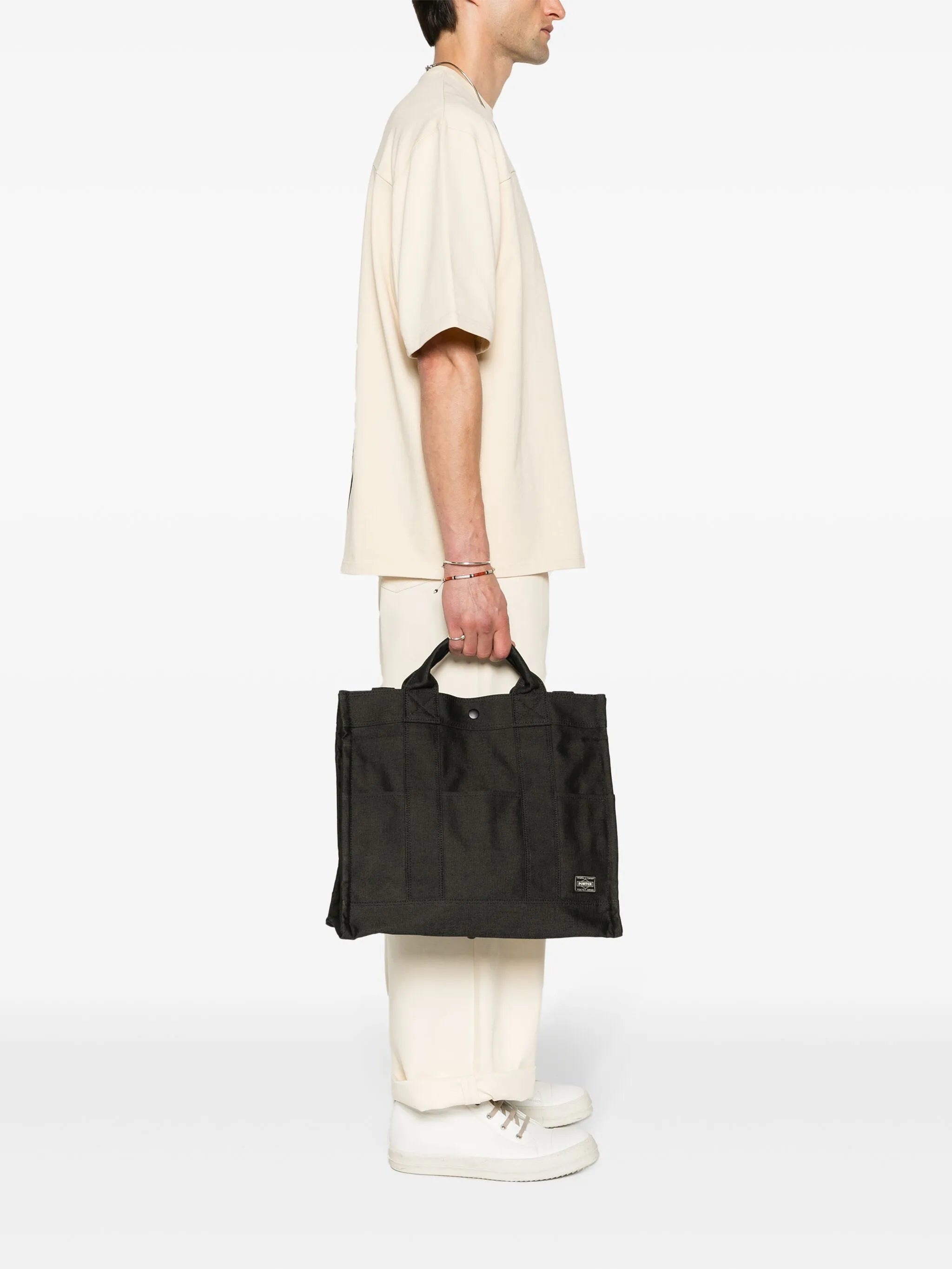 Smoky logo-patch tote bag