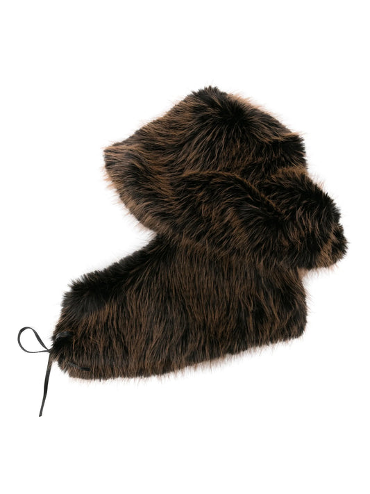 x Future faux-fur fisherman hat